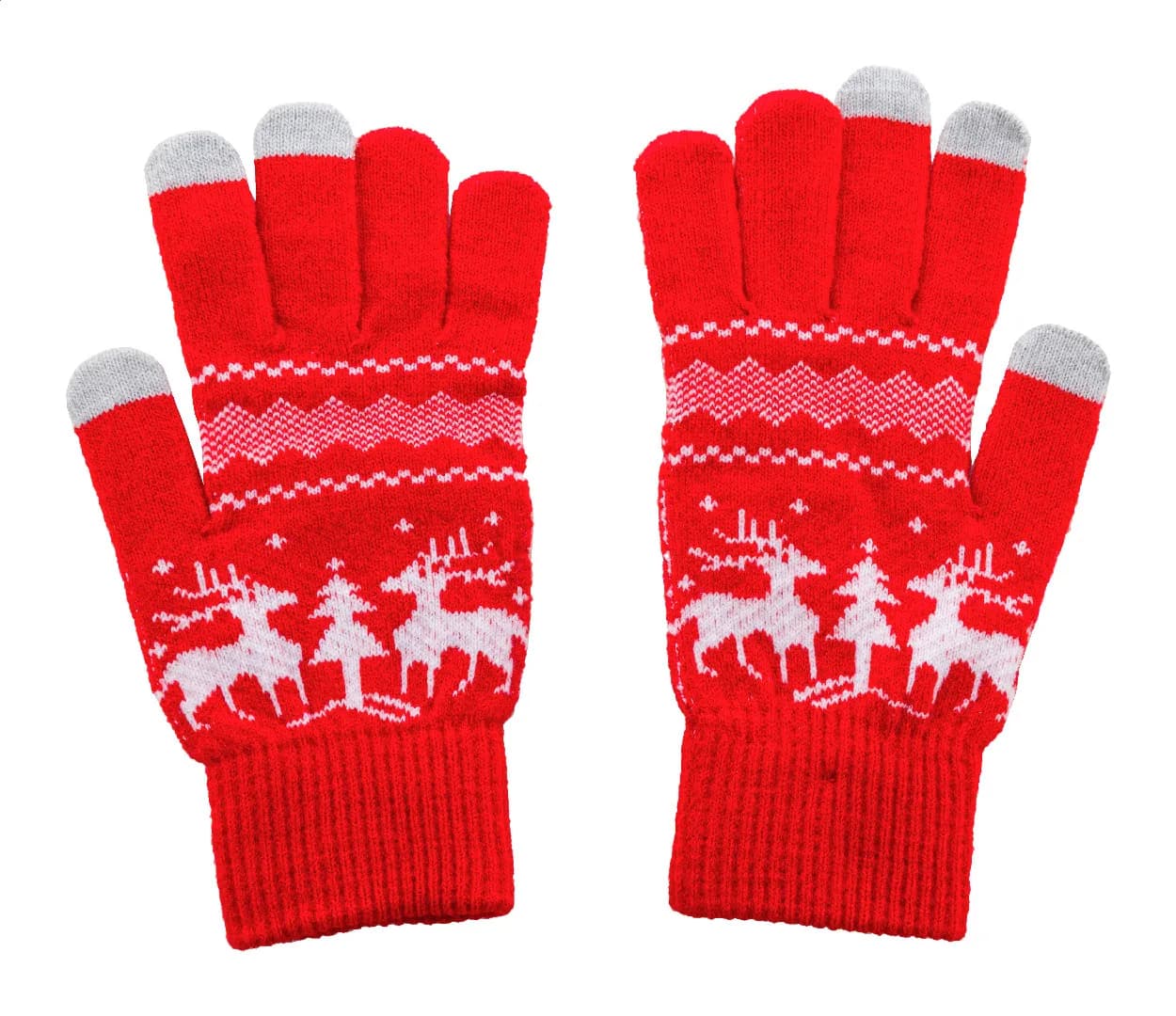 Weihnachtliche Touchscreen-Handschuhe - Skandihand - rot (-05)