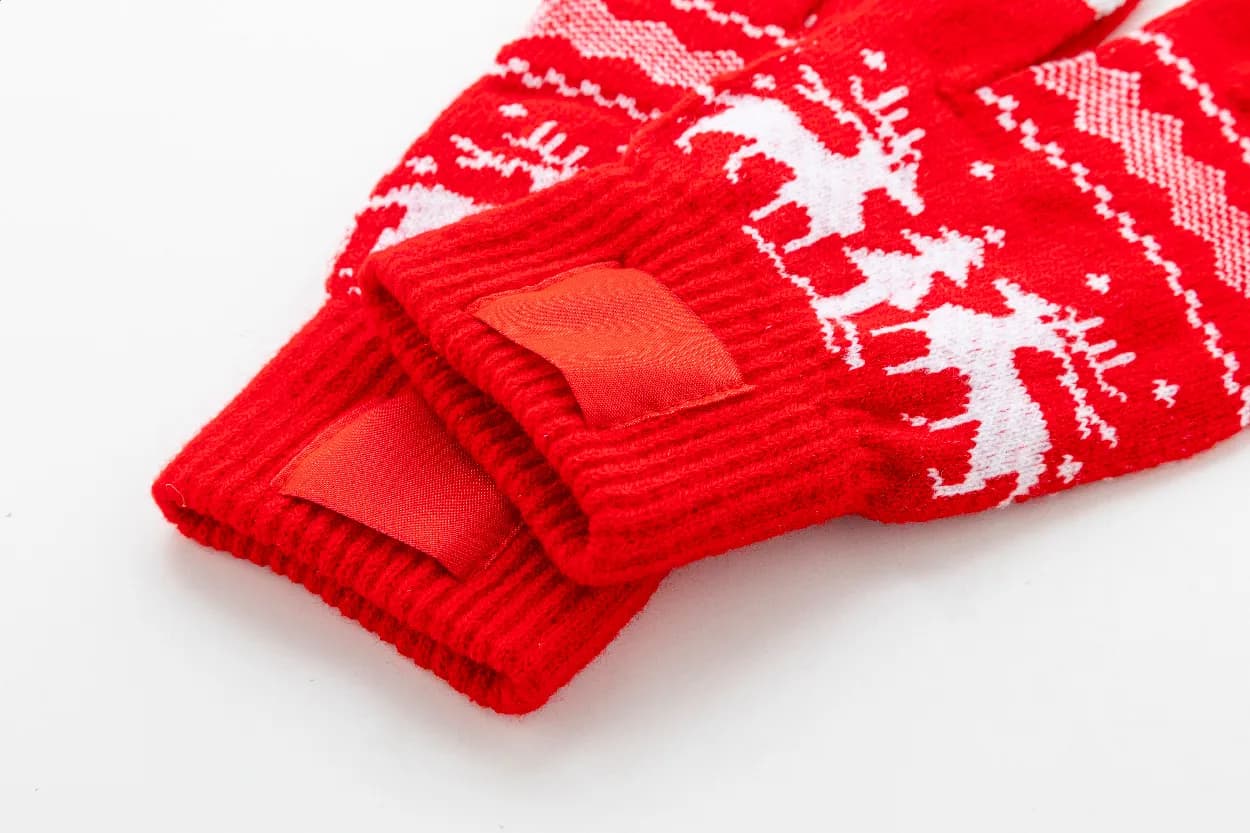 Weihnachtliche Touchscreen-Handschuhe - Skandihand - rot (-05)