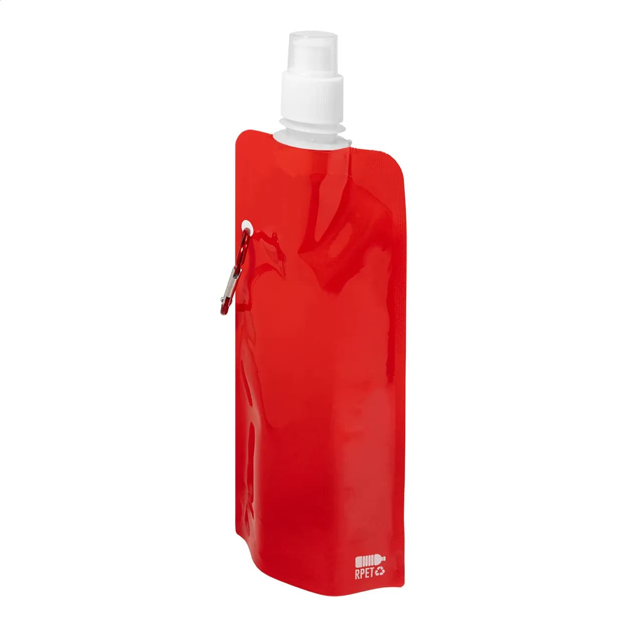 Faltbare RPET Flasche - Carabol - rot (-05)
