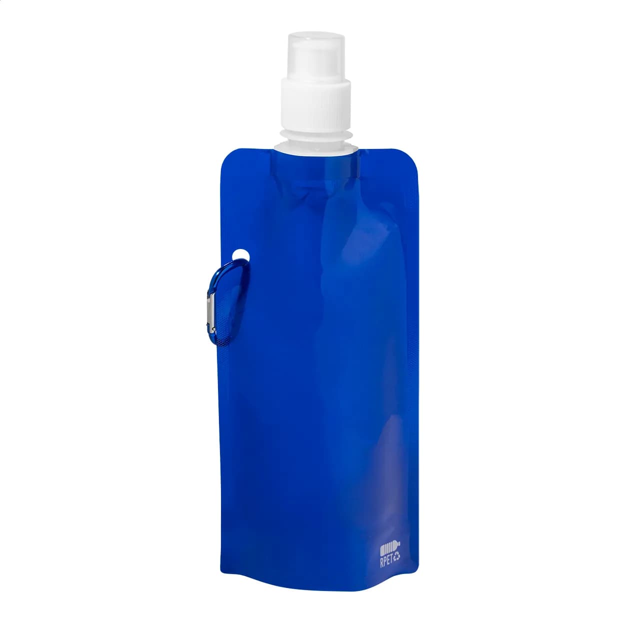 Faltbare RPET Flasche - Carabol - blau (-06)