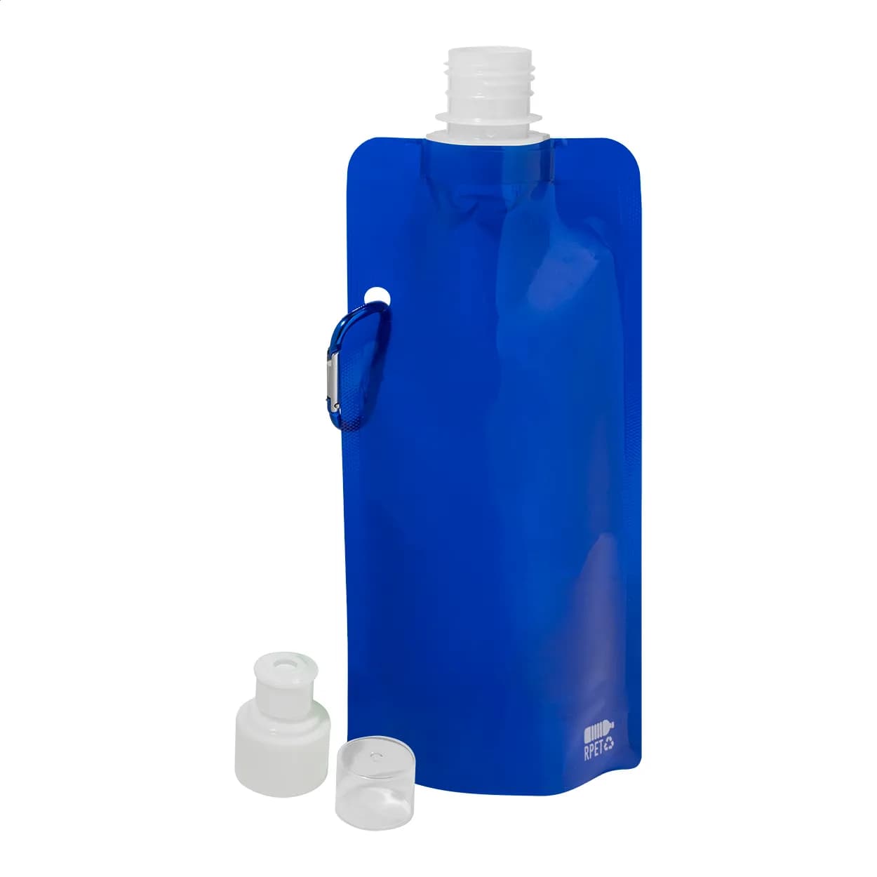 Faltbare RPET Flasche - Carabol - blau (-06)