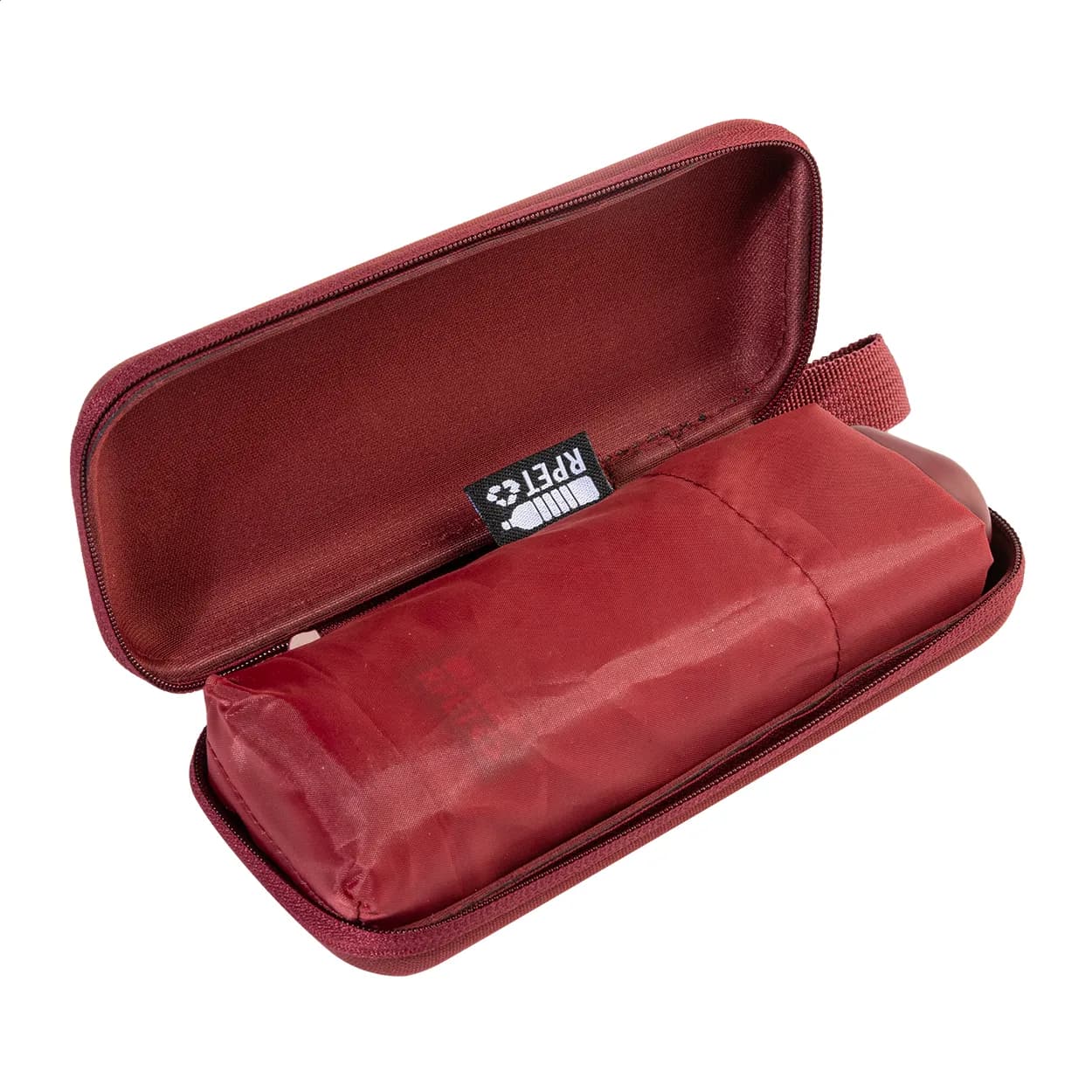 Mini-Taschenschirm aus RPET - Fractus - weinrot (-08)