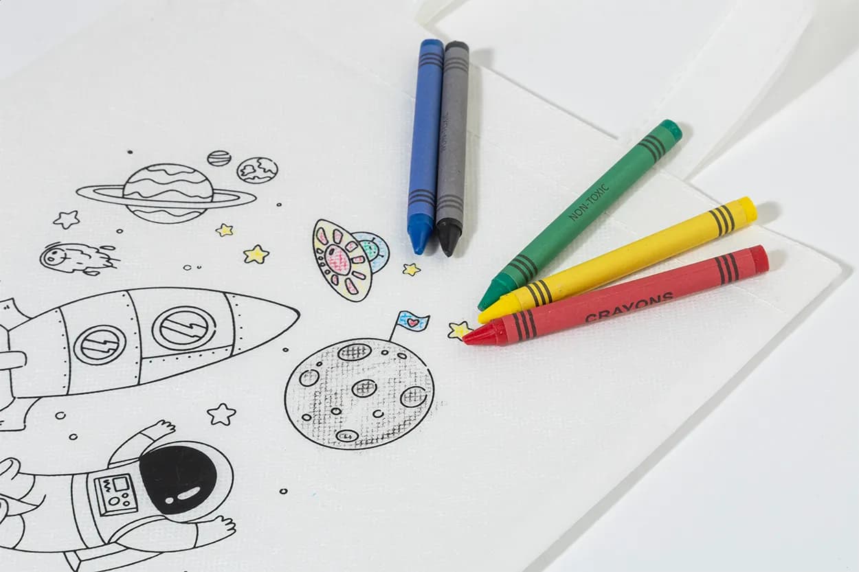 RPET Tasche zum Bemalen - Spacolo - weiß