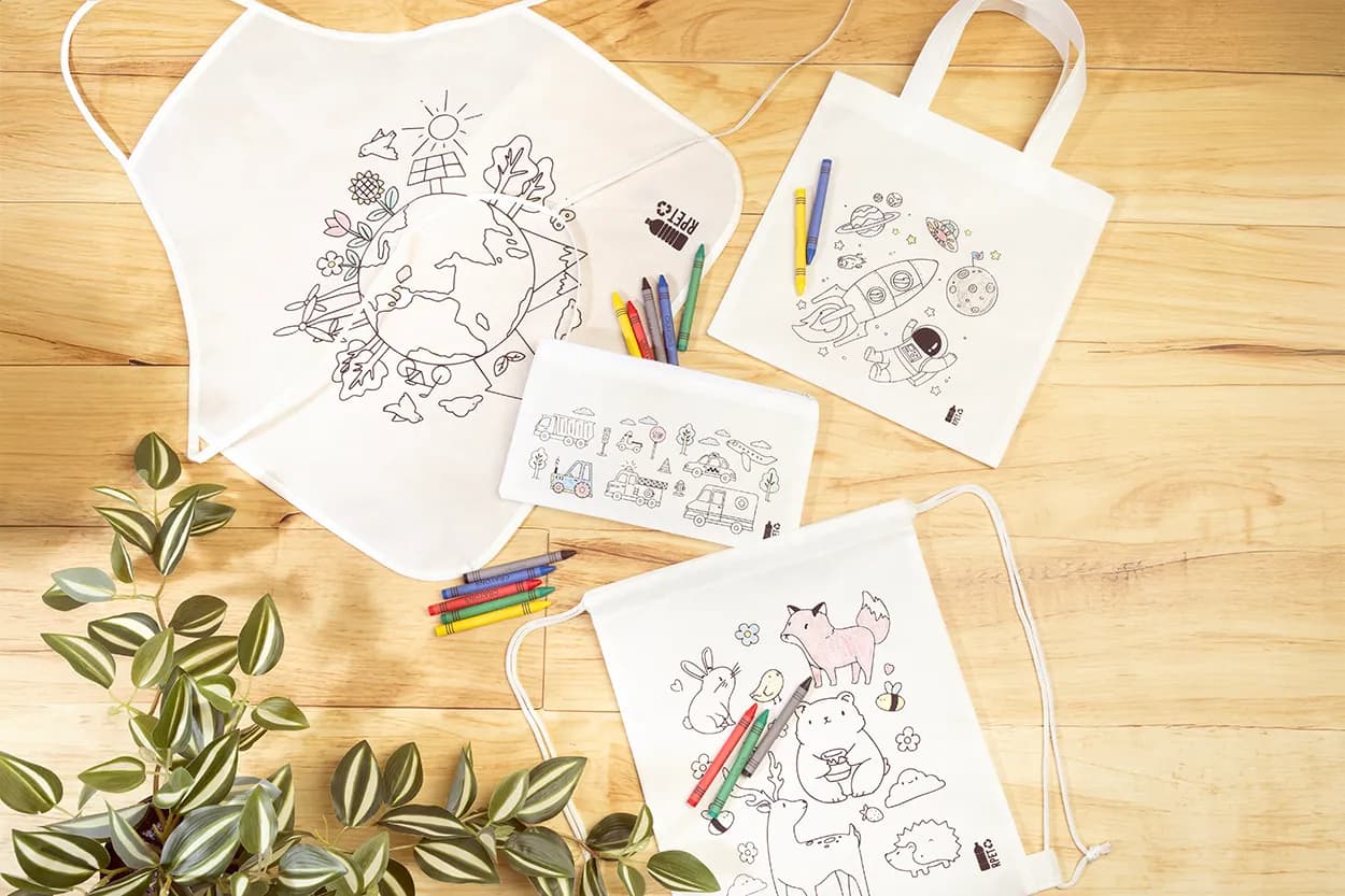 RPET Tasche zum Bemalen - Spacolo - weiß