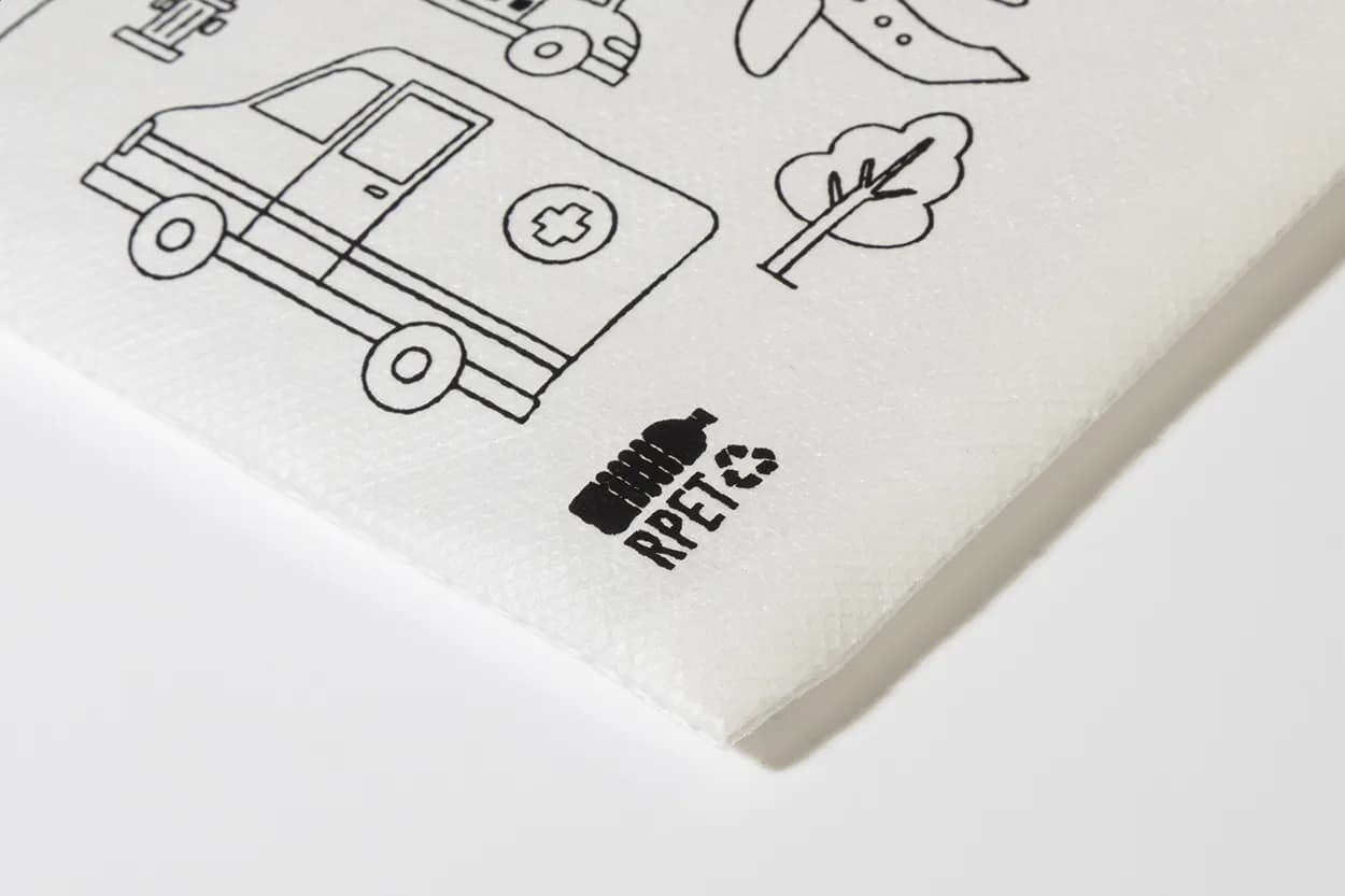 RPET Stiftetasche zum Bemalen - Gocolo - weiß