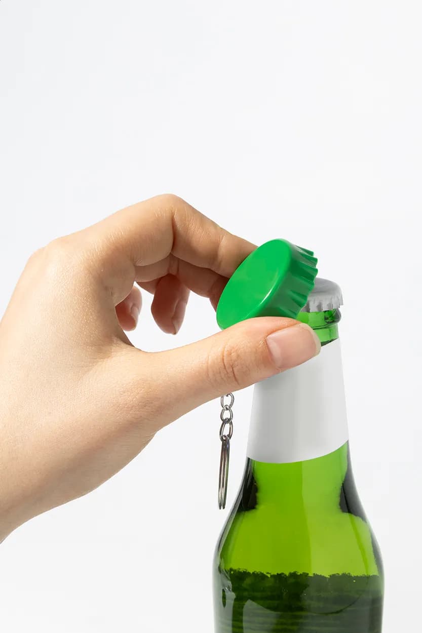 RABS Flaschenöffner mit Schlüsselanhäger - Popcap - dunkelgrün (-07A)