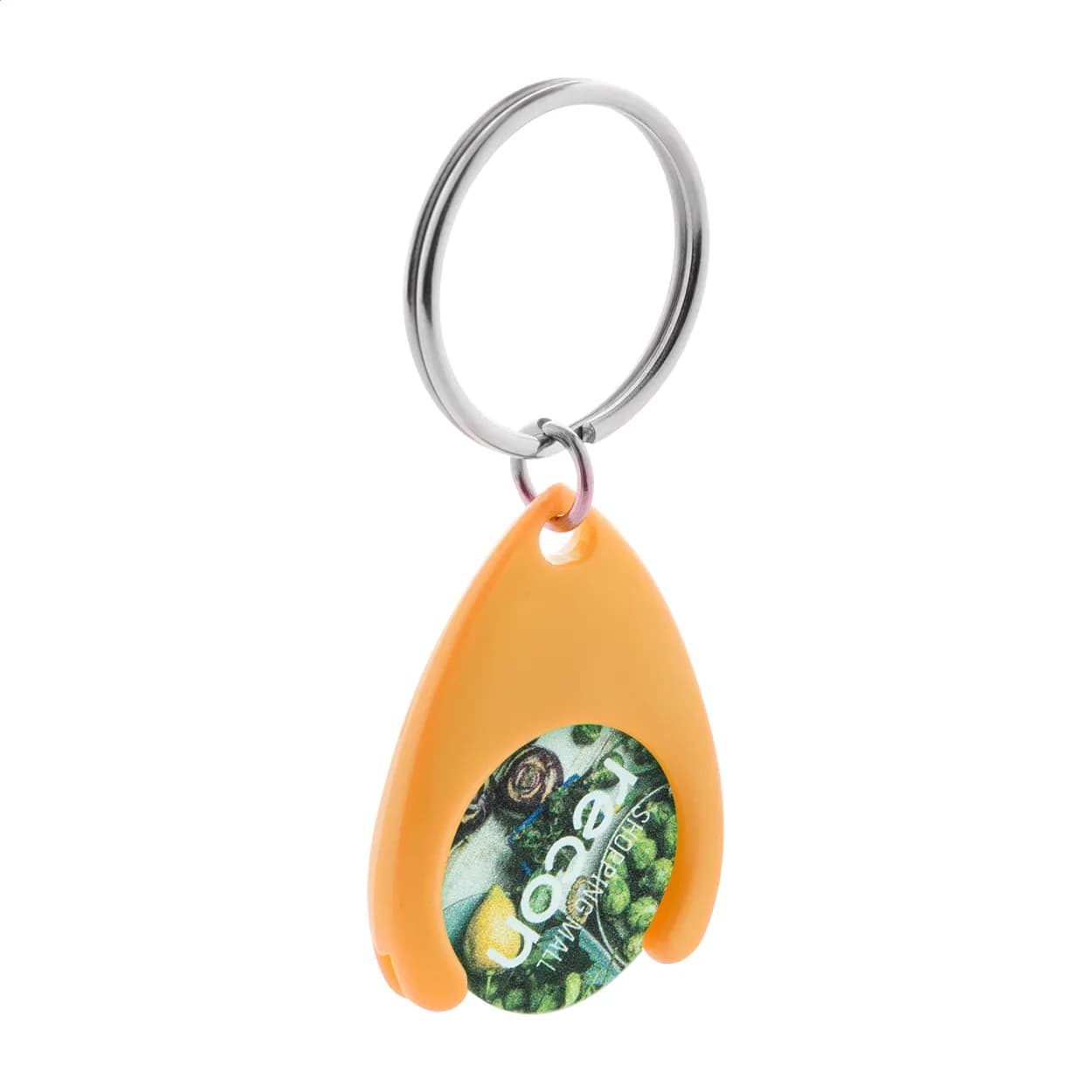 Schlüsselanhänger mit Einkaufswagen-Chip - Nelly - orange (-03)