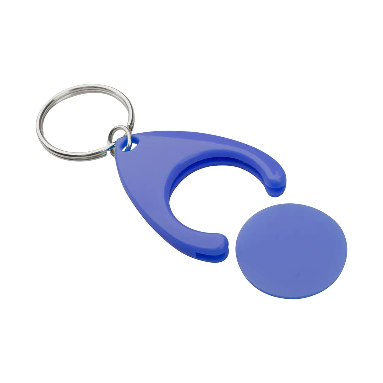 Schlüsselanhänger mit Einkaufswagen-Chip - Nelly - blau (-06)