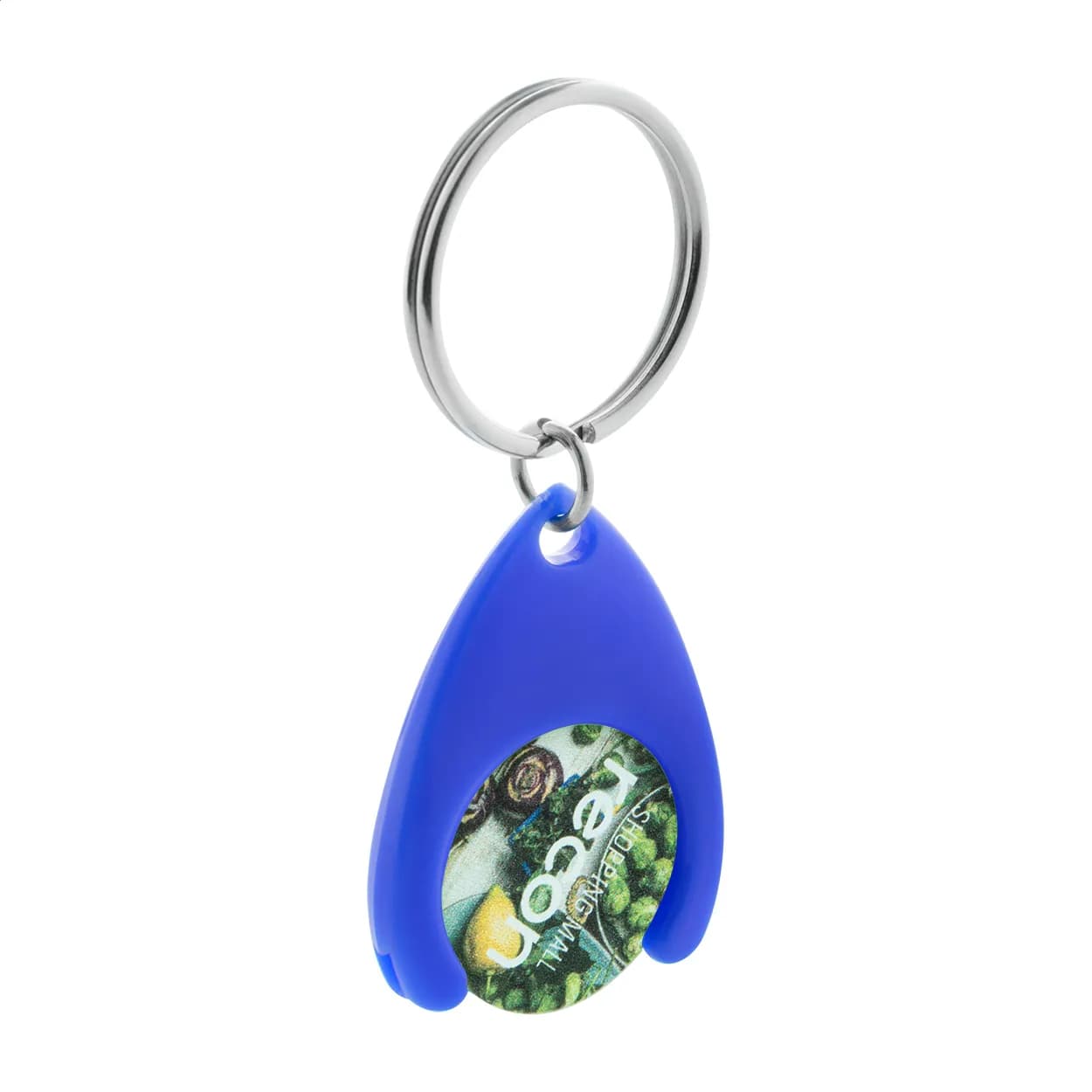 Schlüsselanhänger mit Einkaufswagen-Chip - Nelly - blau (-06)