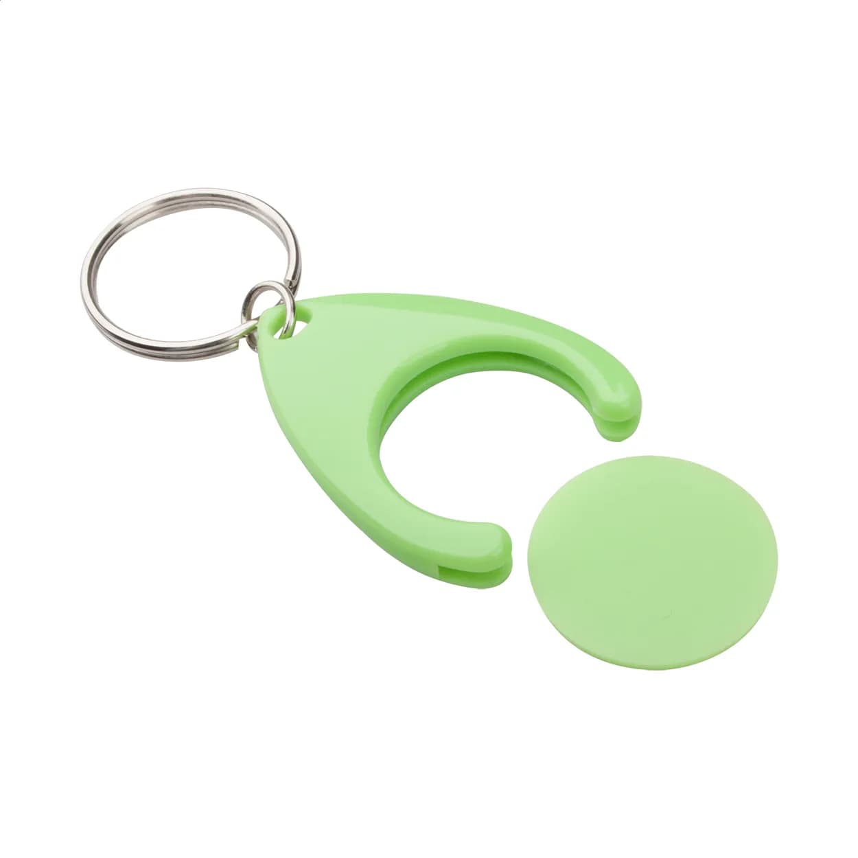 Schlüsselanhänger mit Einkaufswagen-Chip - Nelly - grün (-07)