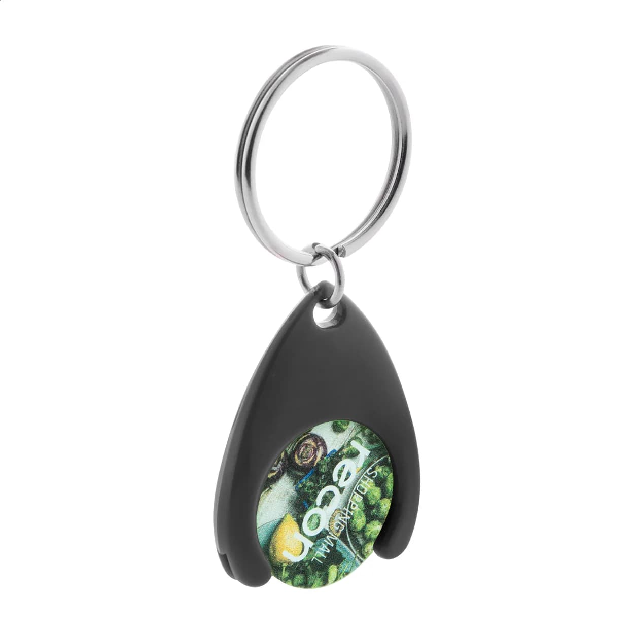 Schlüsselanhänger mit Einkaufswagen-Chip - Nelly - schwarz (-10)