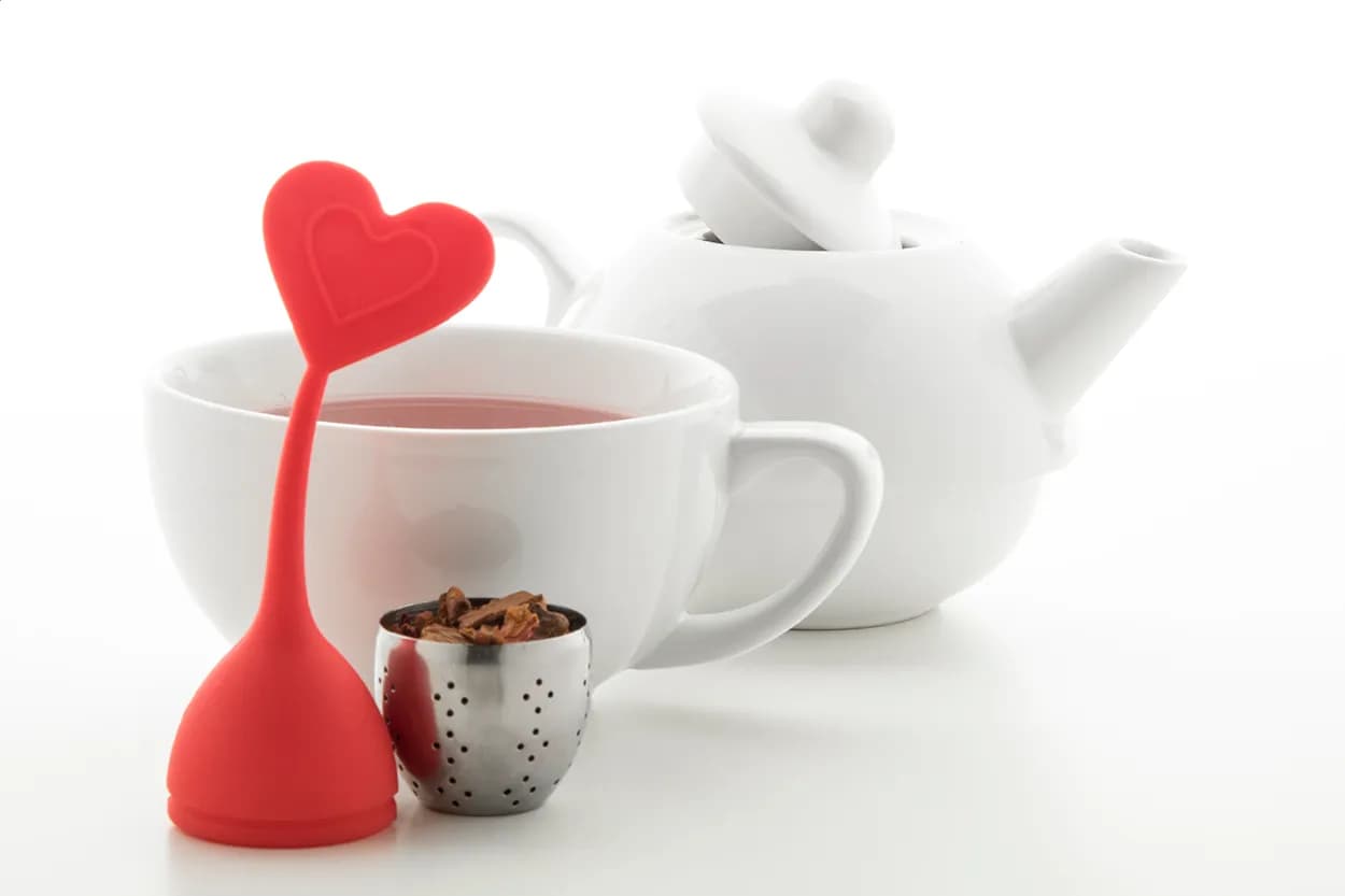 Teesieb, Herz - Jasmin - rot (-05)