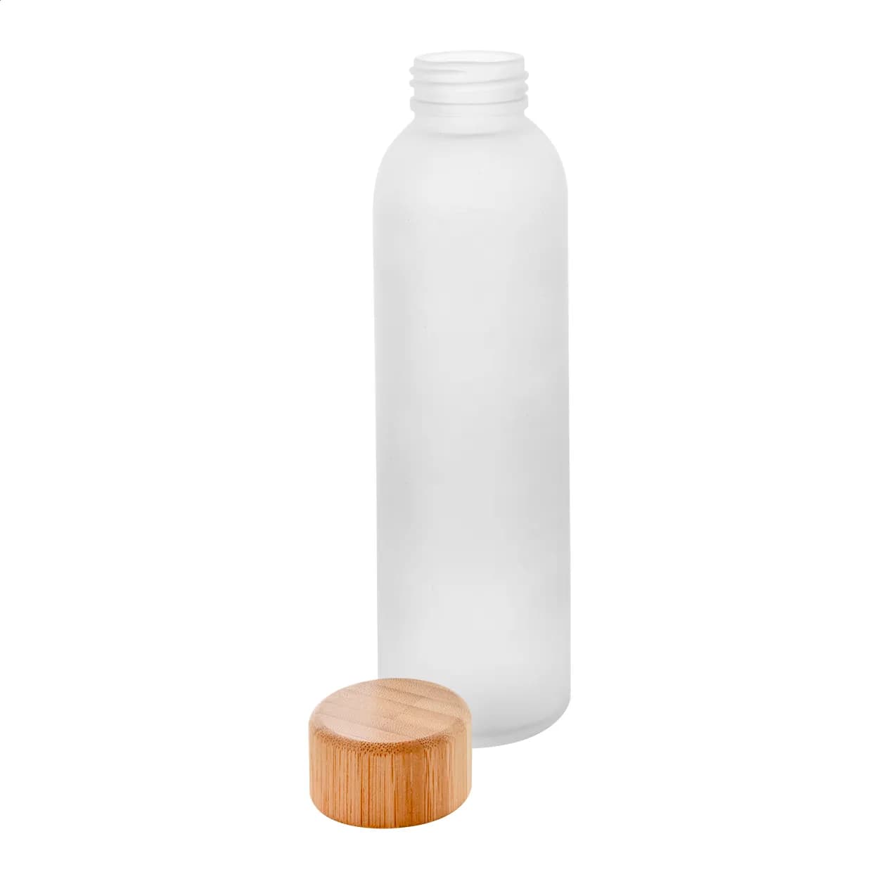 Glas-Trinkflasche - Cloody - mattweiß (-01)