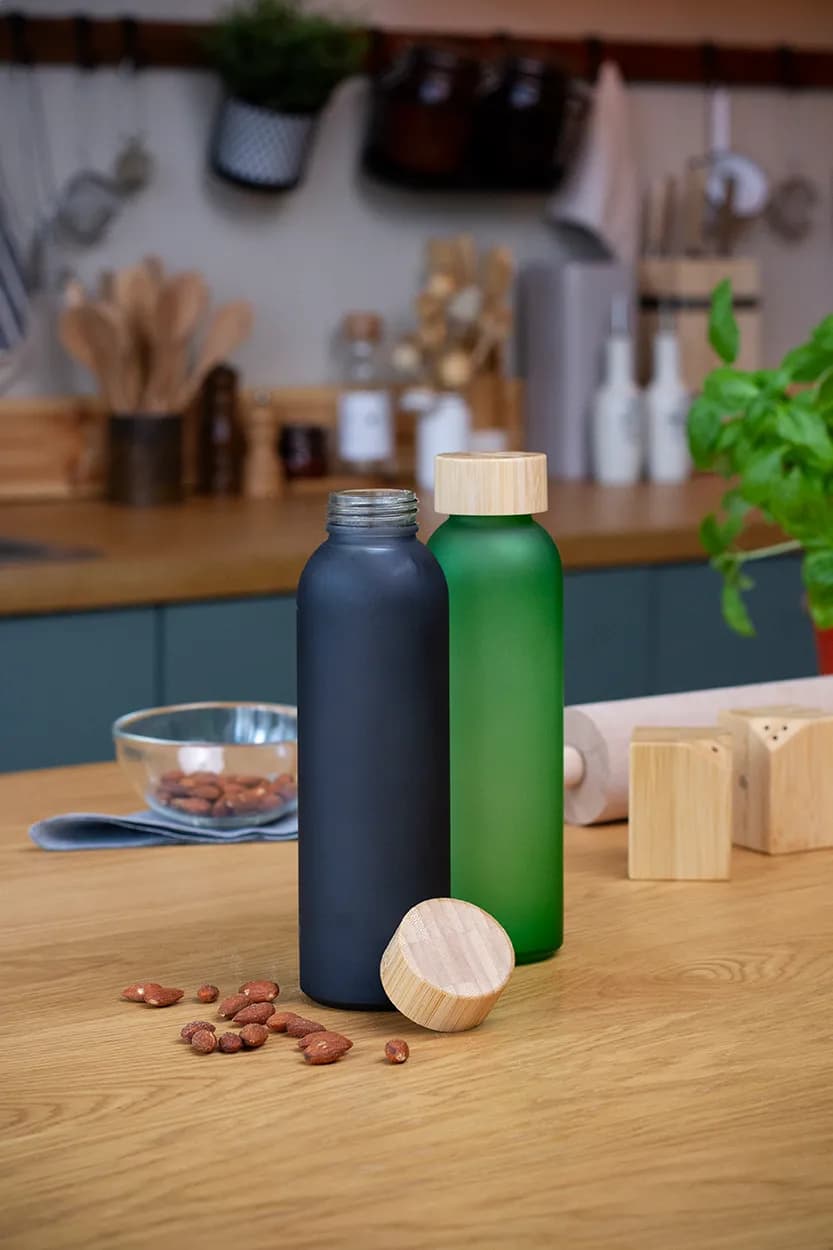 Glas-Trinkflasche - Cloody - grün (-07)