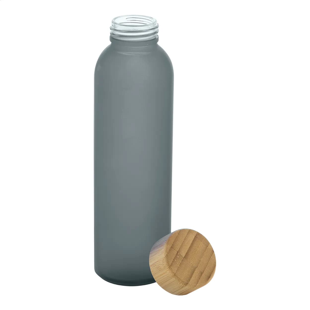 Glas-Trinkflasche - Cloody - schwarz (-10)