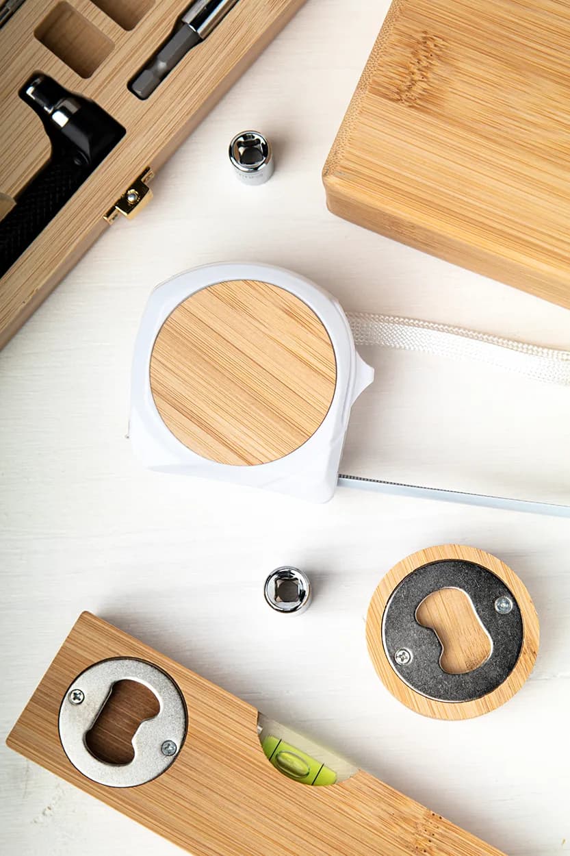 Wasserwaage mit Flaschenöffner - Spiroo - natur