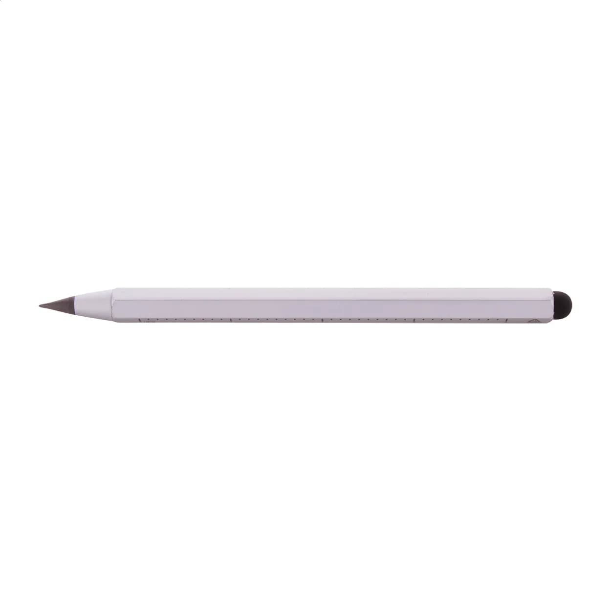 Tintenloser Stift mit Lineal - Ruloid - silber (-21)