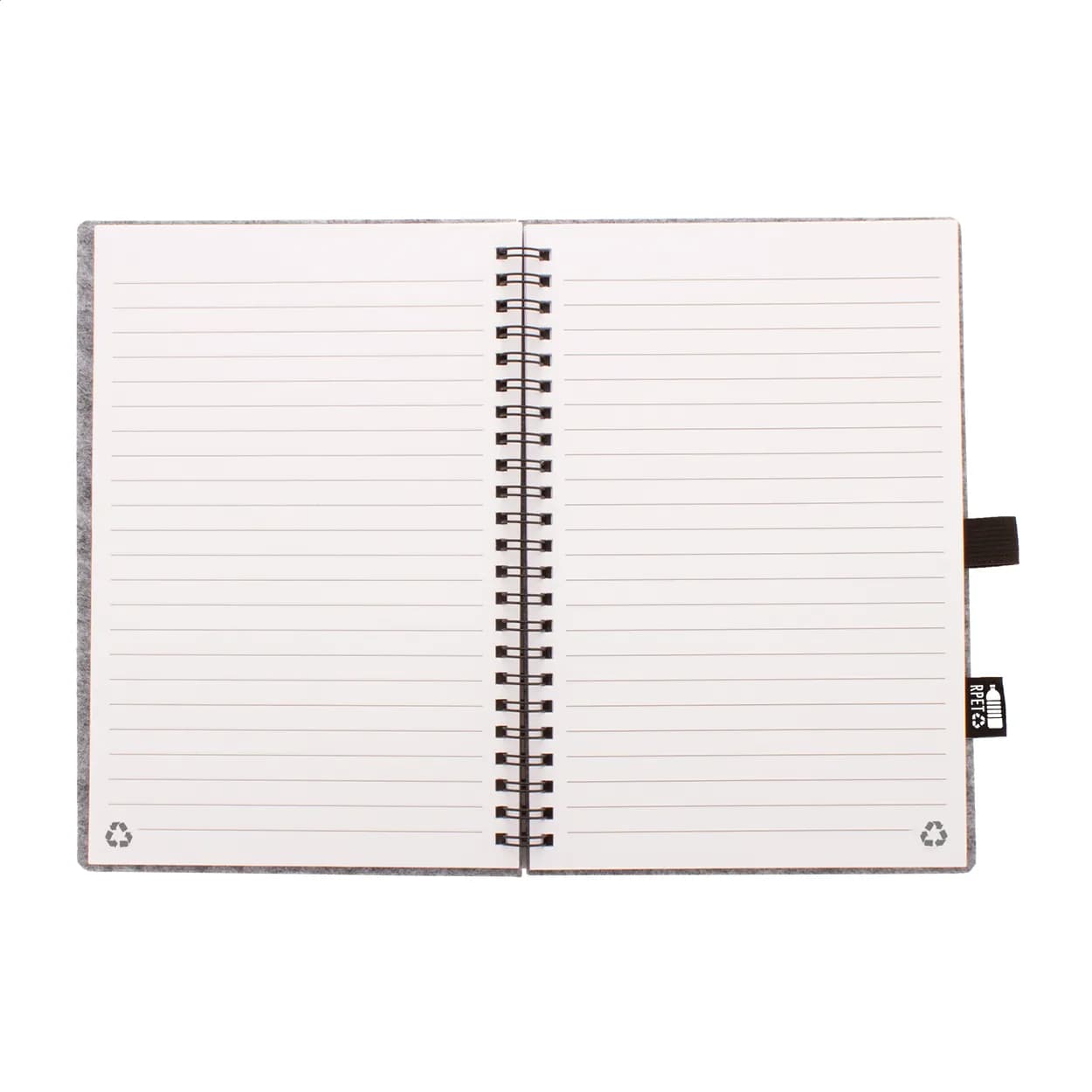 RPET-Notizbuch - Felbook A5 - grau (-77)