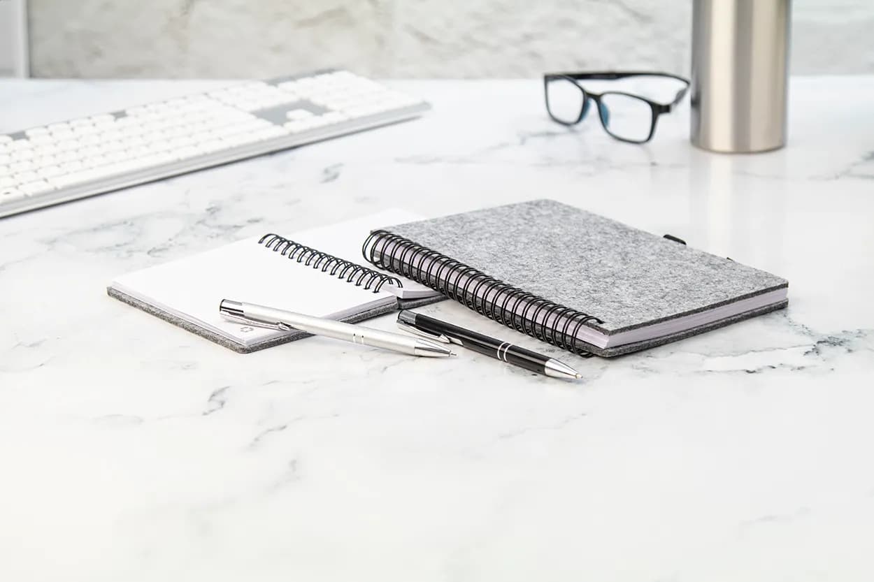 RPET-Notizbuch - Felbook A5 - grau (-77)