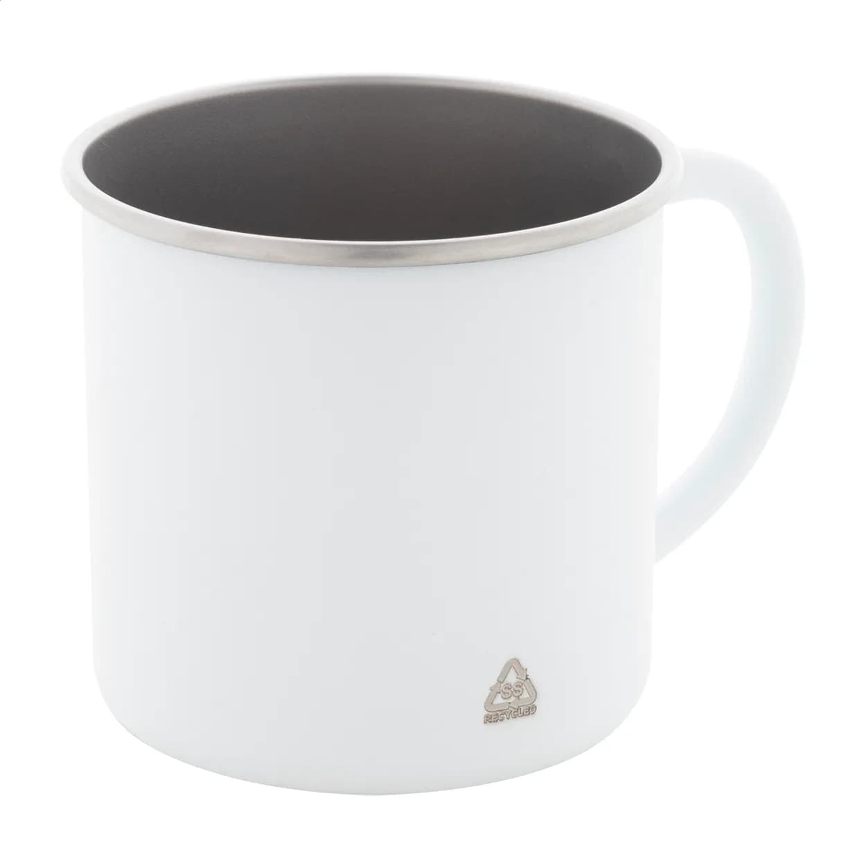 Tasse aus recyceltem Edelstahl - Hossa - weiß (-01)