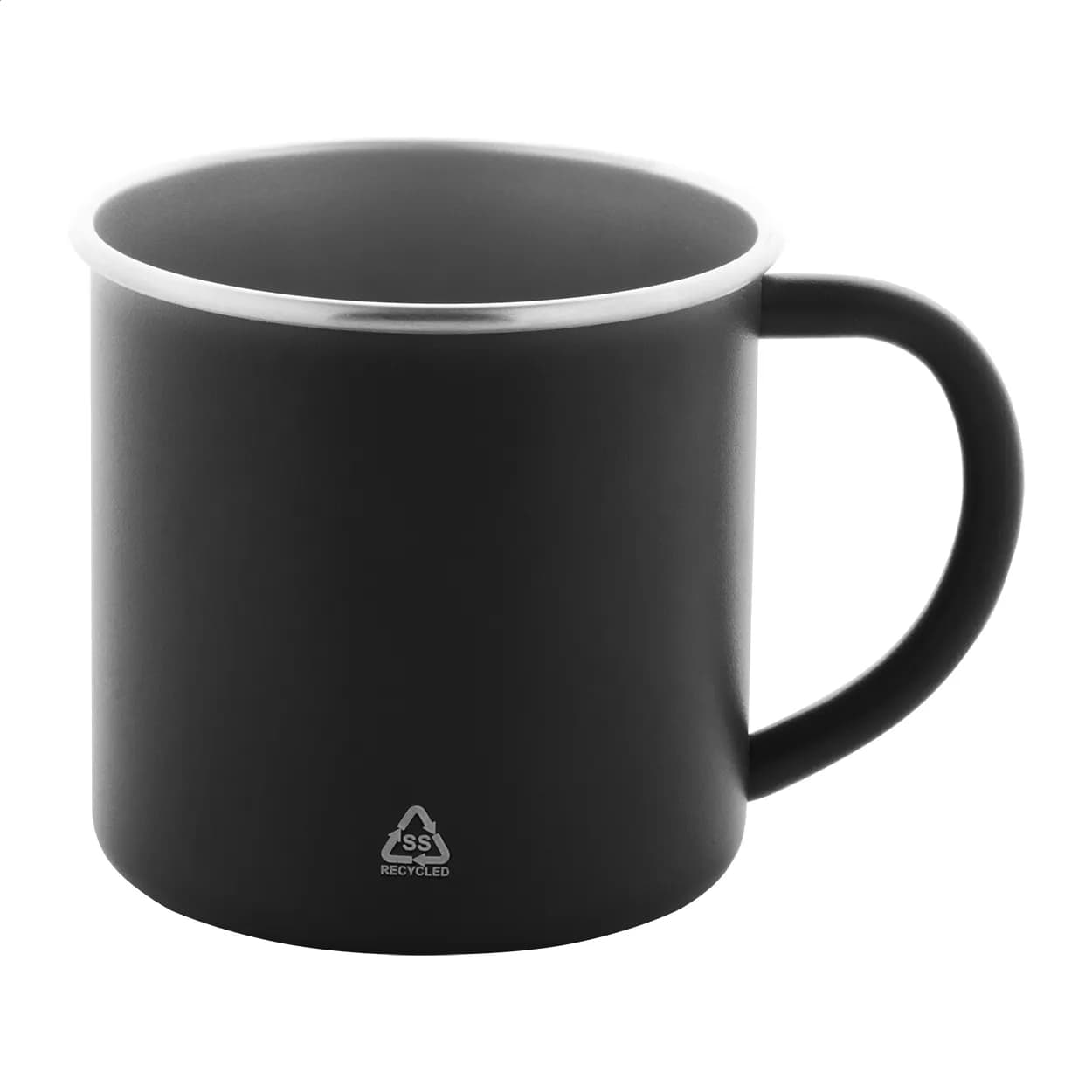 Tasse aus recyceltem Edelstahl - Hossa - schwarz (-10)
