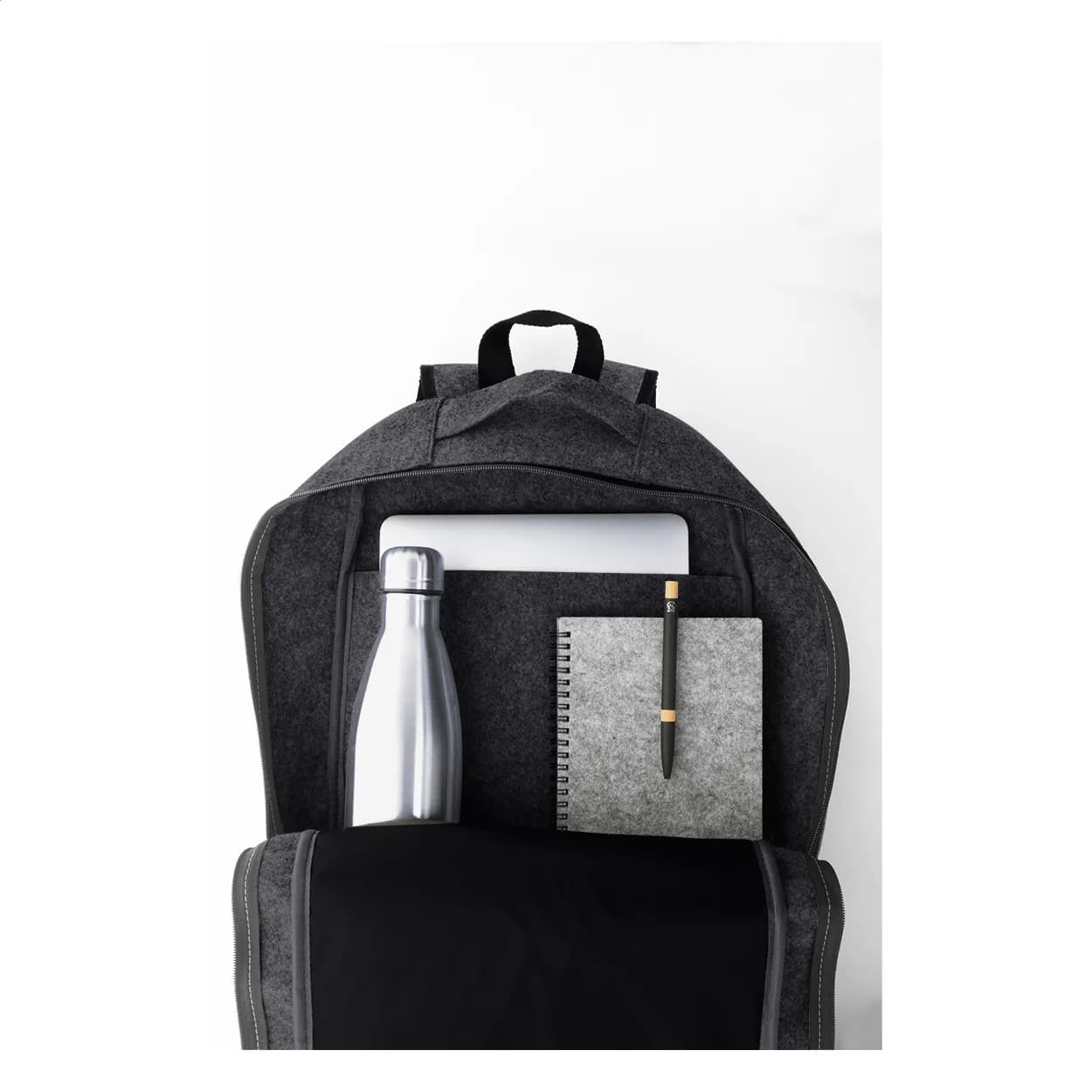 RPET-Filz-Rucksack - Refelt Back - dunkelgrau (-80)