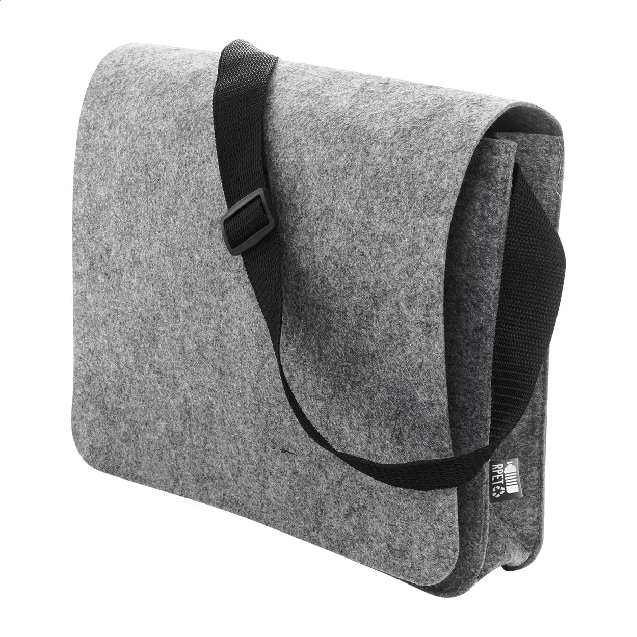 Umschlagtasche aus RPET-Filz - Refelt Courier - grau (-77)