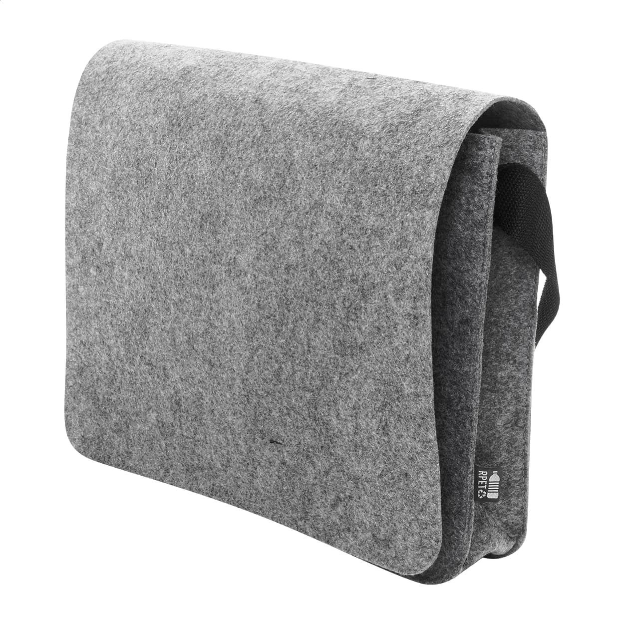 Umschlagtasche aus RPET-Filz - Refelt Courier - grau (-77)