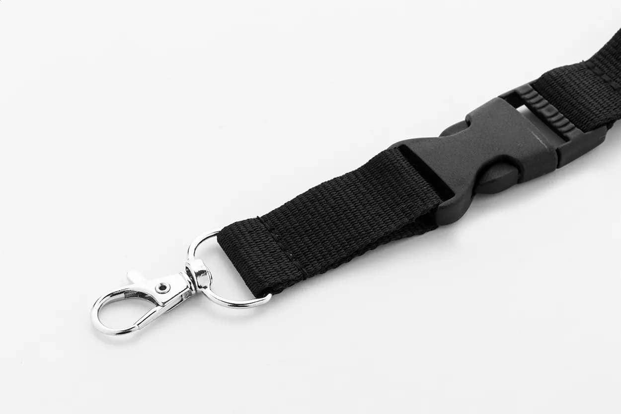 Lanyard aus RPET - Revent Plus - schwarz (-10)