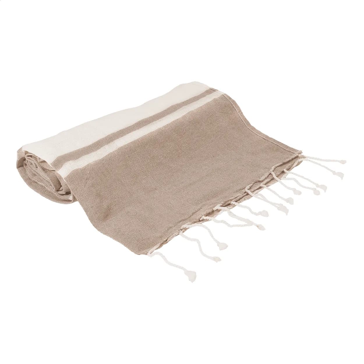 Strandtuch und Turnbeutel aus recycelter Baumwolle - Tortuga - natur (-00)