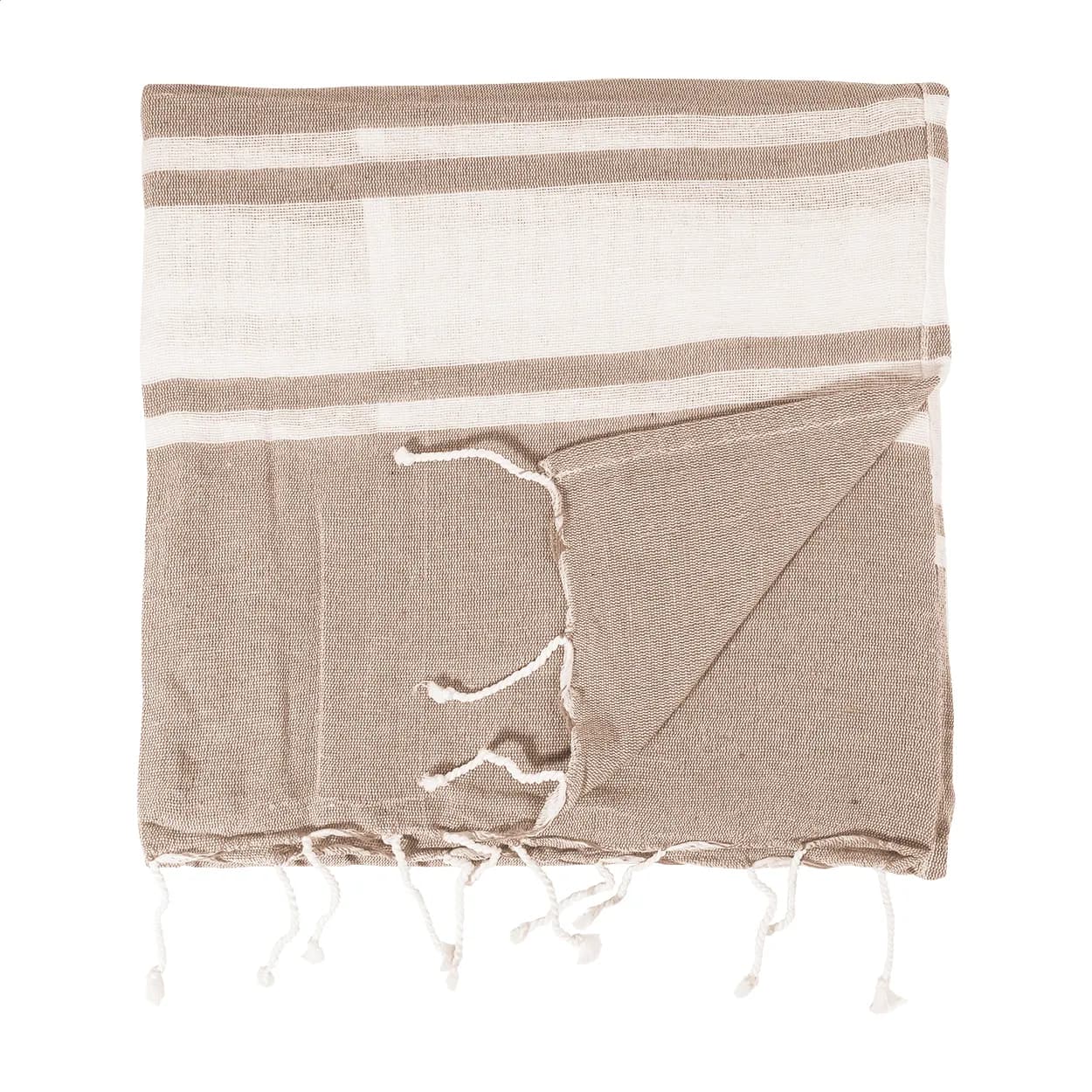 Strandtuch und Turnbeutel aus recycelter Baumwolle - Tortuga - natur (-00)