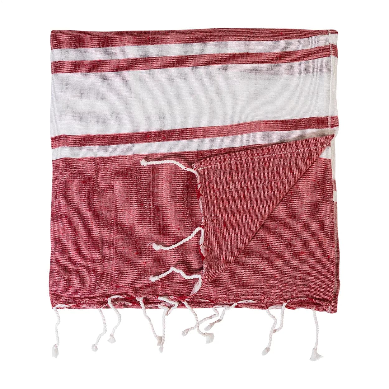 Strandtuch und Turnbeutel aus recycelter Baumwolle - Tortuga - rot (-05)