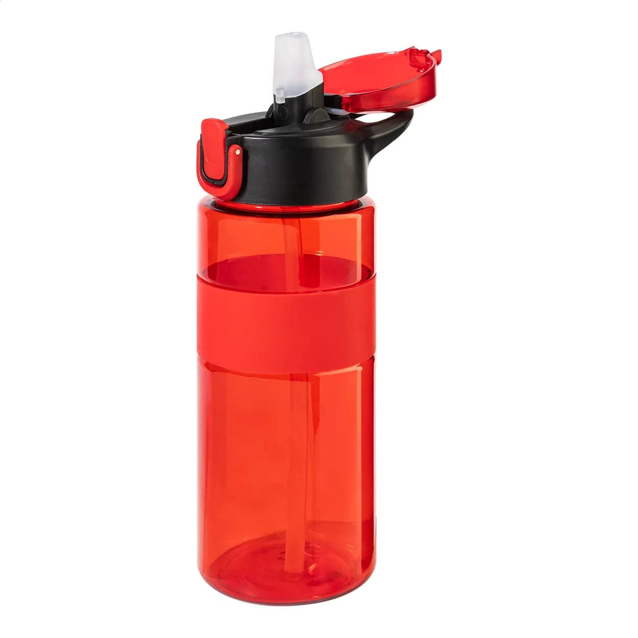 RPET Trinkflasche - Fitgrip - rot (-05)