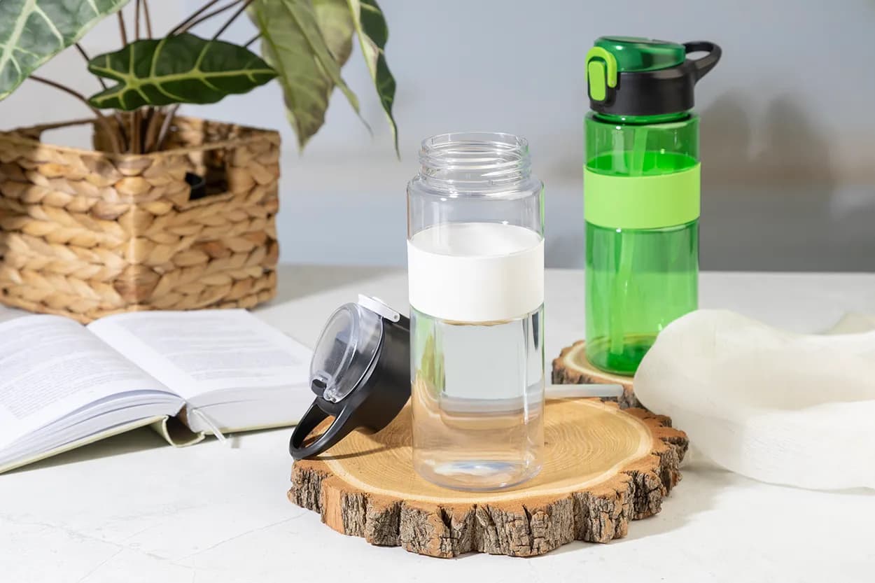 RPET Trinkflasche - Fitgrip - grün (-07)