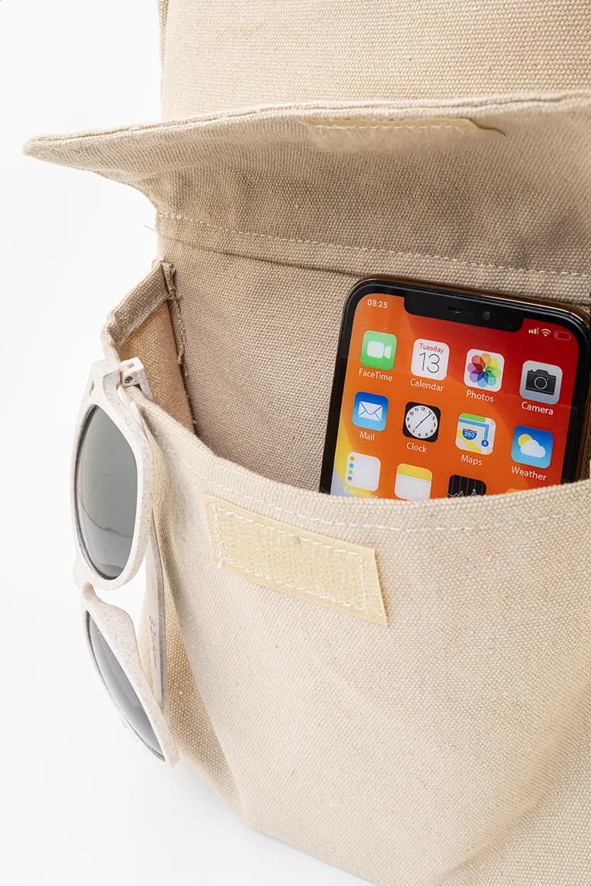 Rucksack aus recyceltem Canvas - Rekan Back - natur (-00)