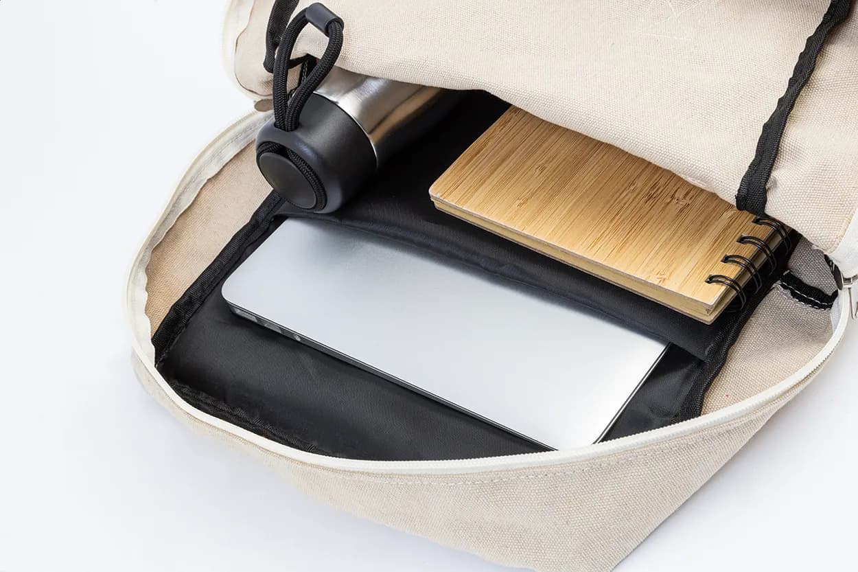 Rucksack aus recyceltem Canvas - Rekan Back - natur (-00)