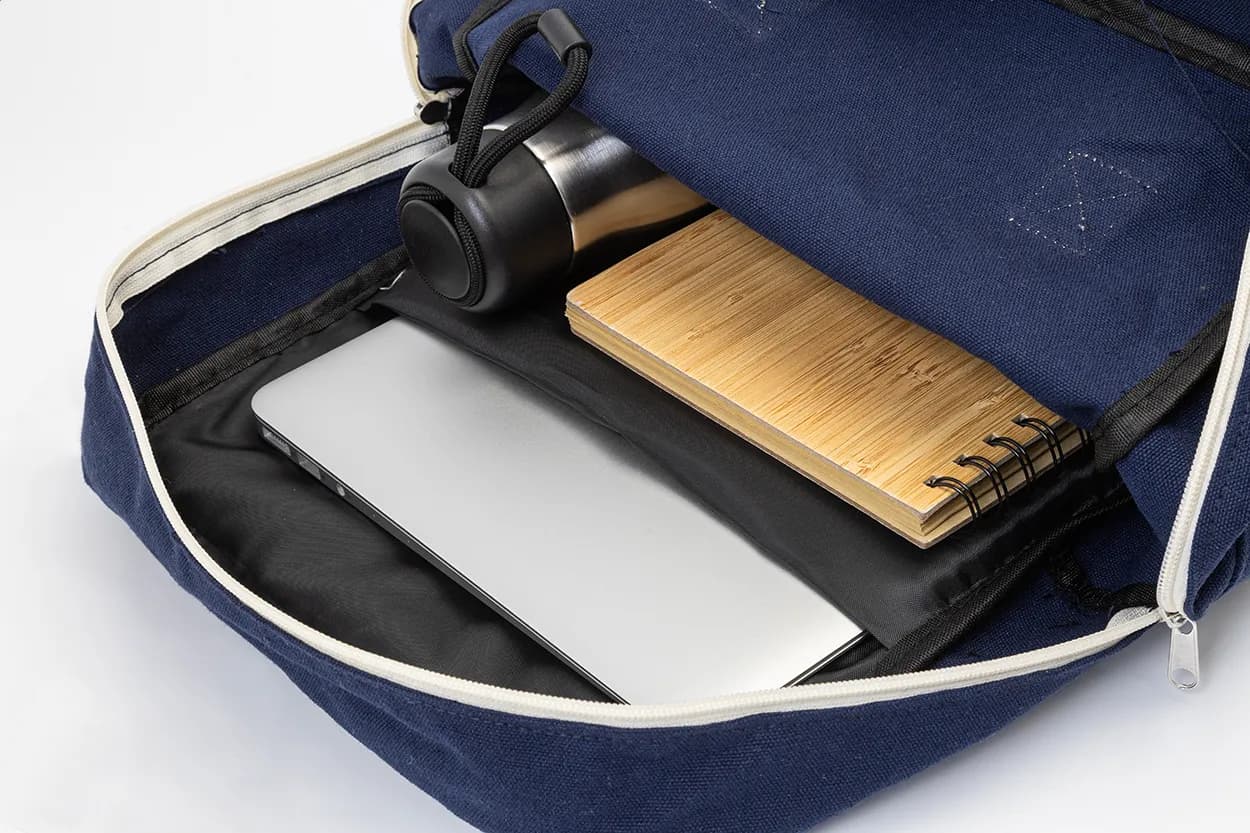 Rucksack aus recyceltem Canvas - Rekan Back - blau (-06)