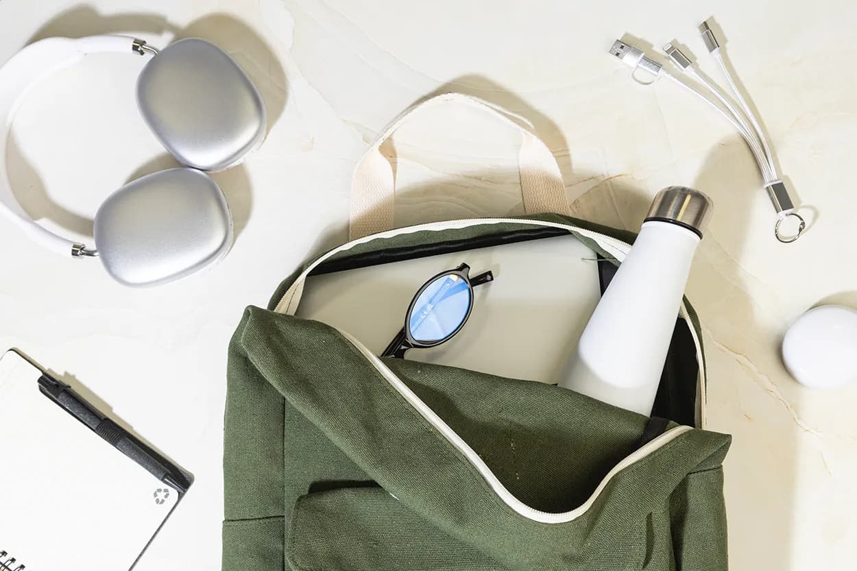 Rucksack aus recyceltem Canvas - Rekan Back - grün (-07)