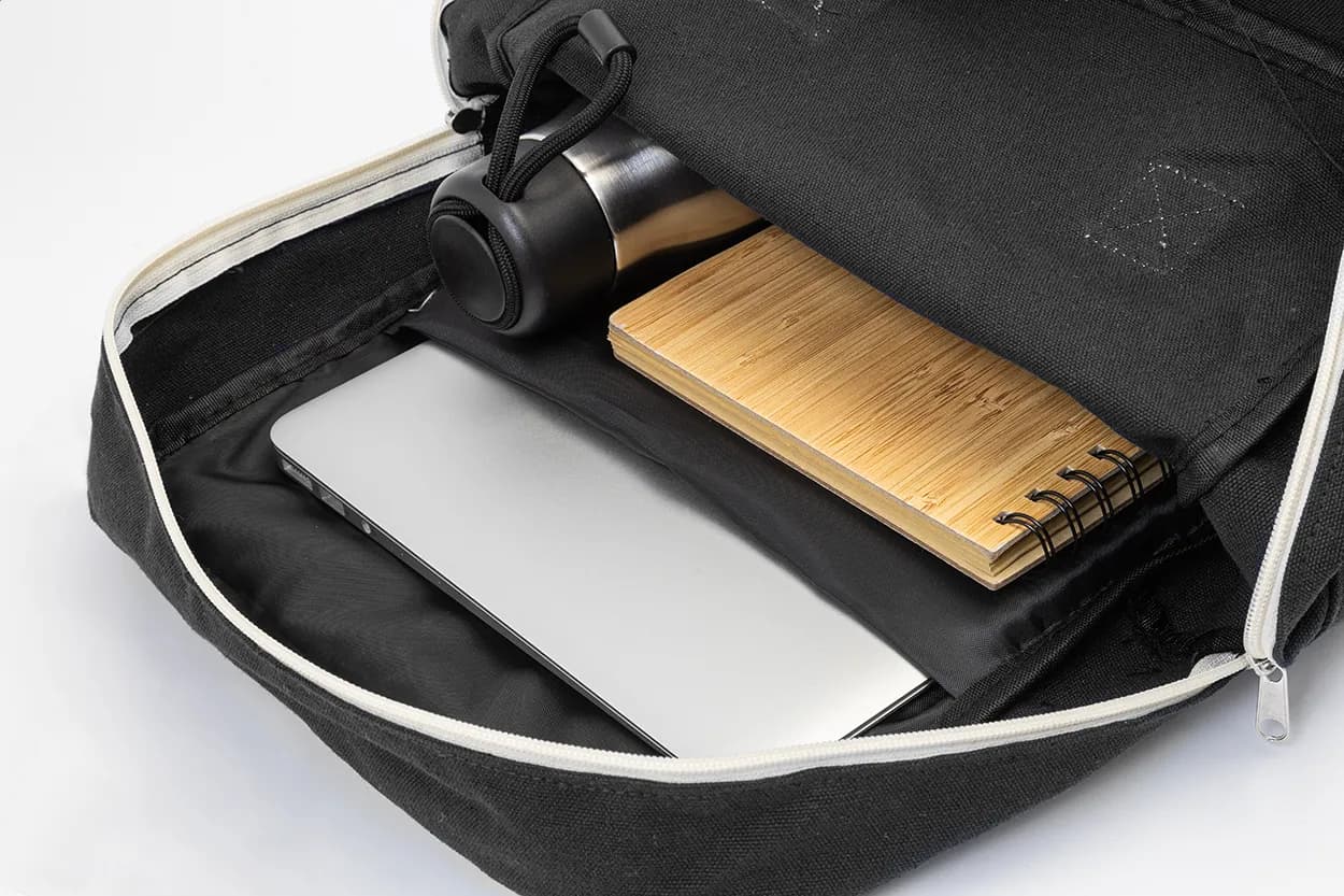 Rucksack aus recyceltem Canvas - Rekan Back - schwarz (-10)