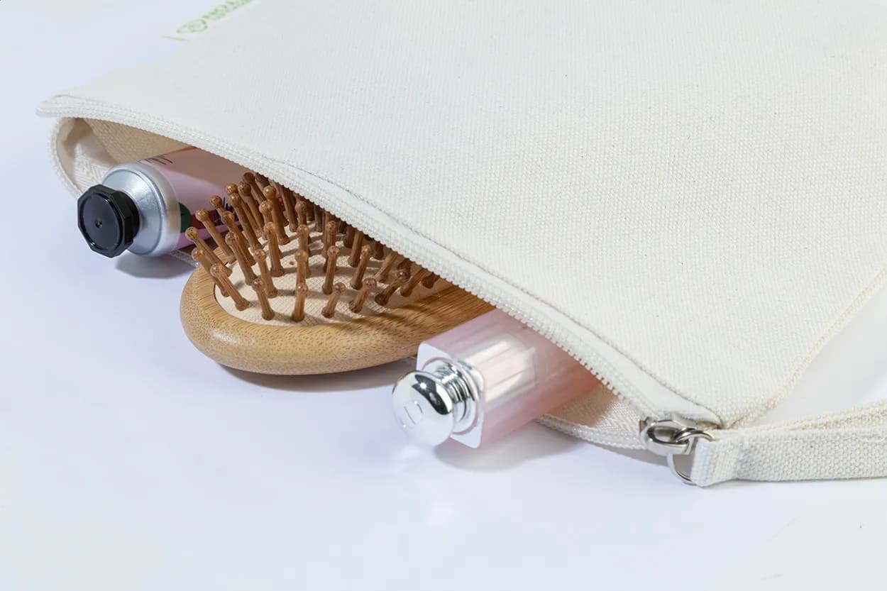 Kosmetiktasche aus recycelter Baumwolle - Cospex - natur (-00)