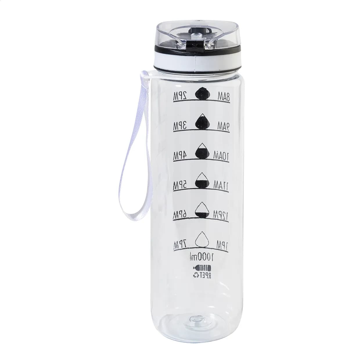 RPET Flasche mit Motivationsanzeige - Sipcount - transparent (-01T)
