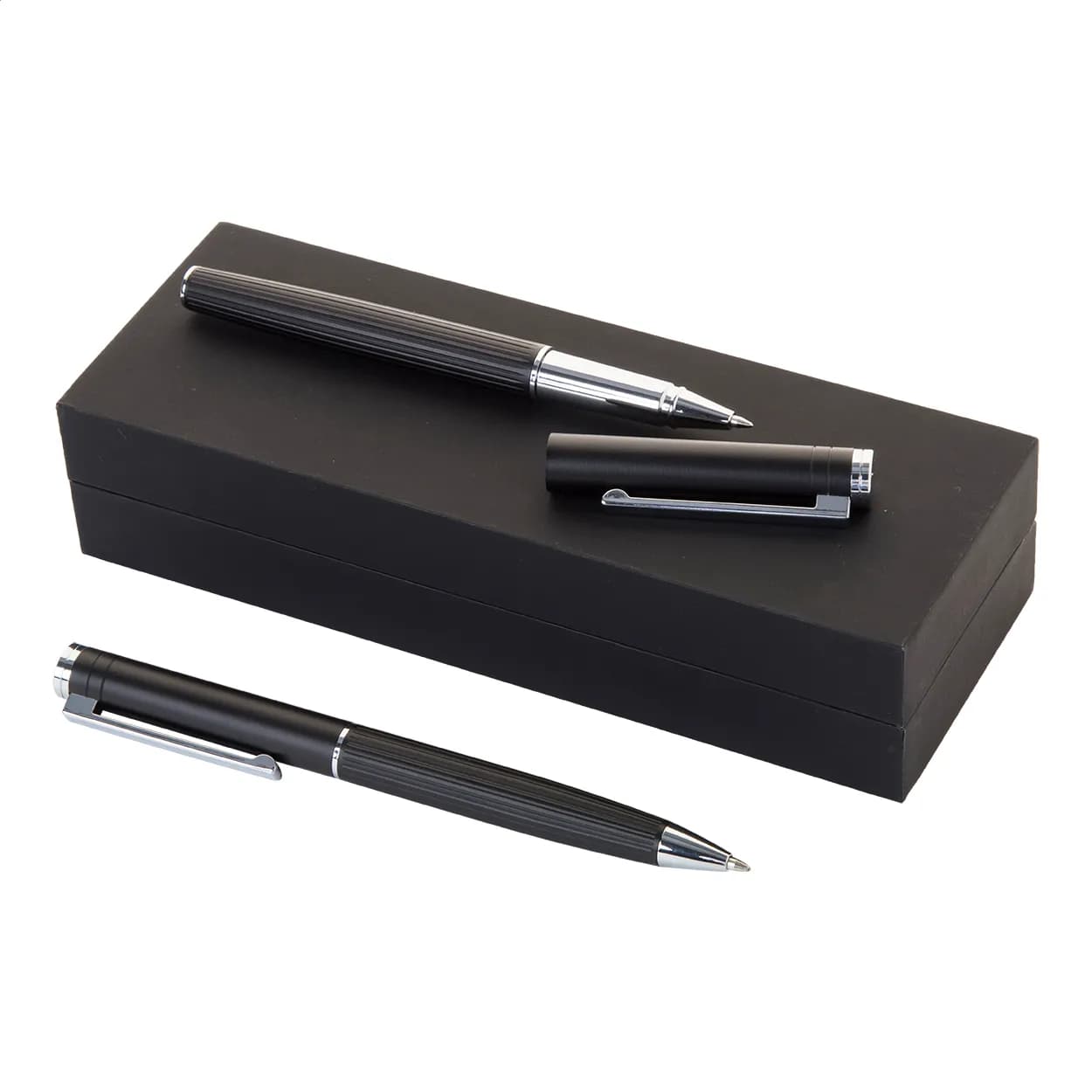 Schreibgeräteset - Stripo - schwarz (-10)