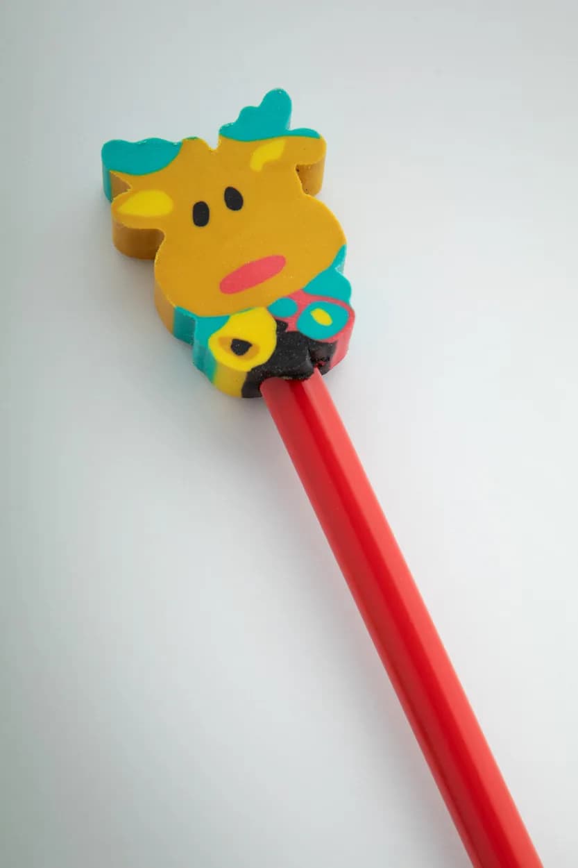 Bleistift mit Weihnachtsfigur, Weihnachtsbaum - Ramsvika - rot (-D)