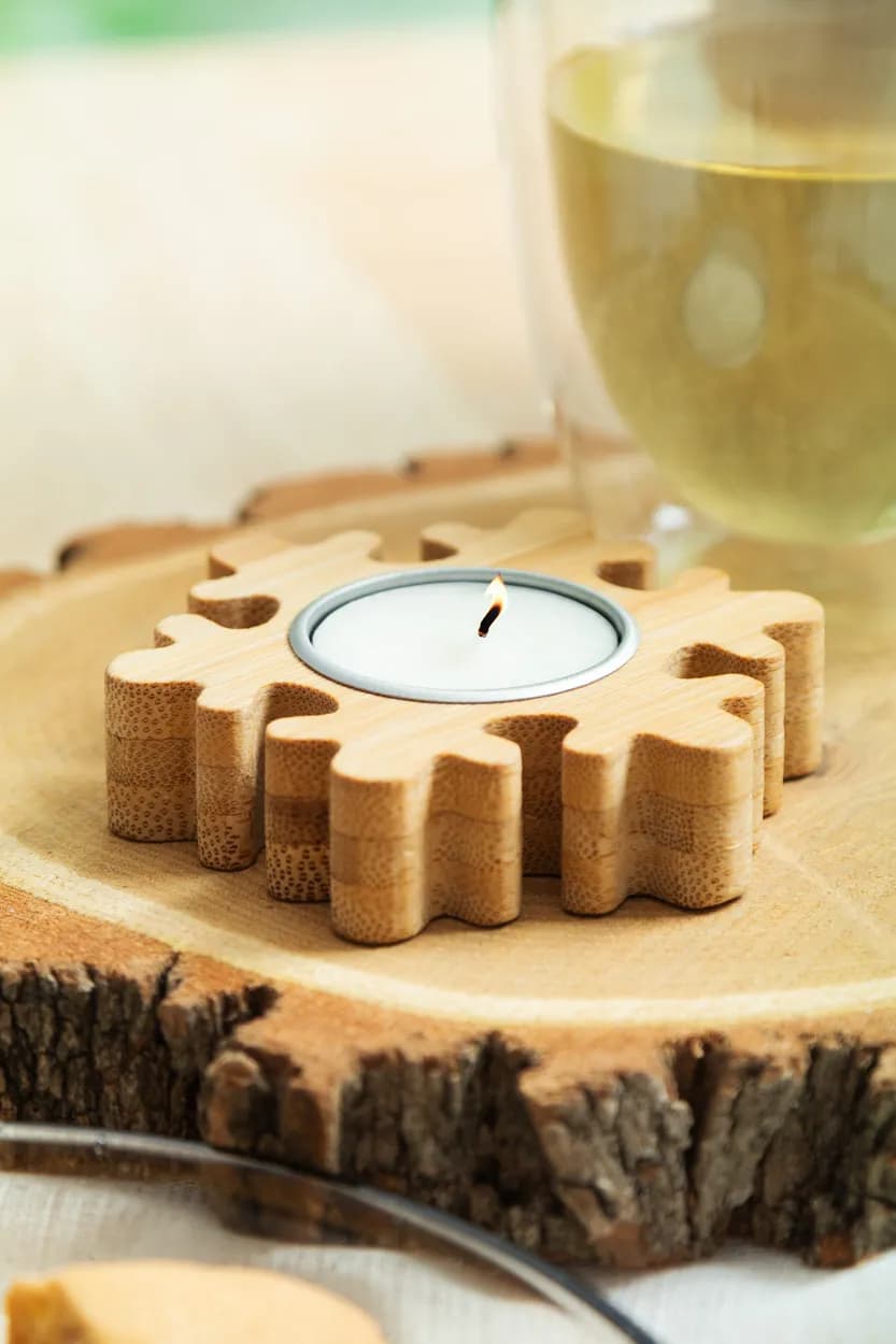 Weihnachtskerze, Stern - Rognan - natur (-B)