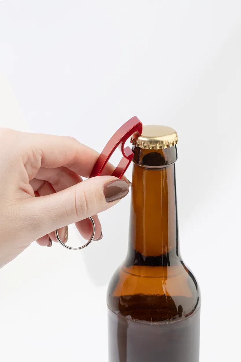 Flaschenöffner/Schlüsselanhänger - Ellopi - rot (-05)