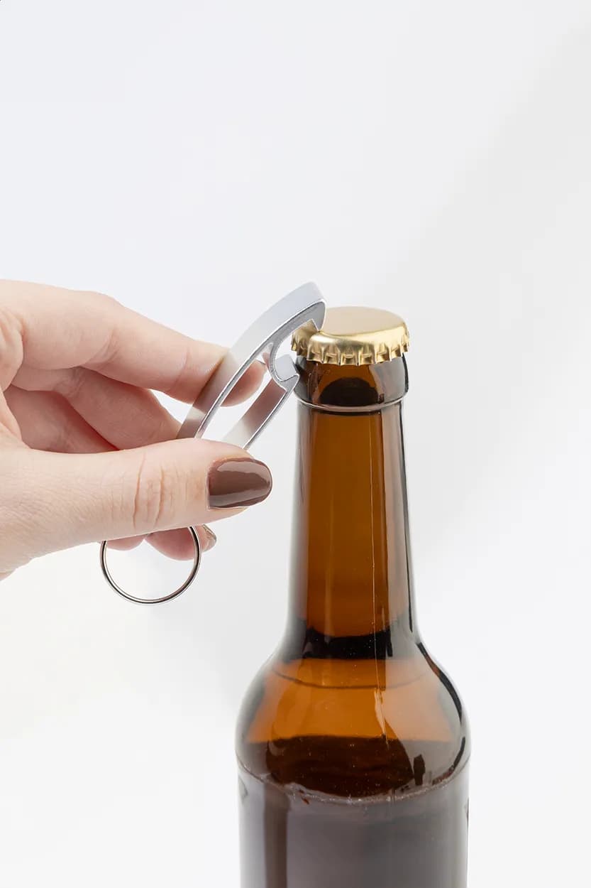 Flaschenöffner/Schlüsselanhänger - Ellopi - silber (-21)