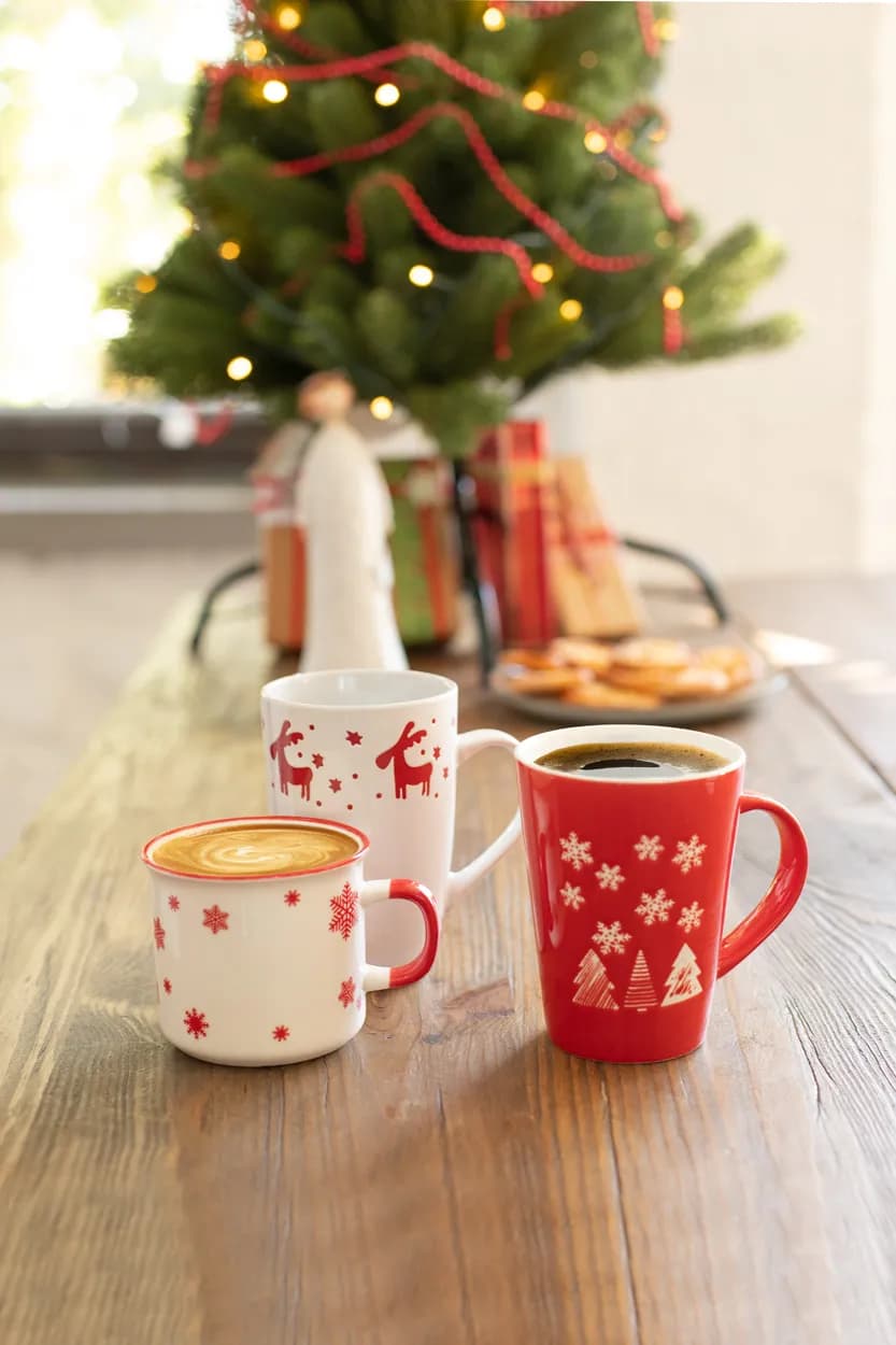 Vintage Weihnachtstasse - Nakkala - rot (-05)