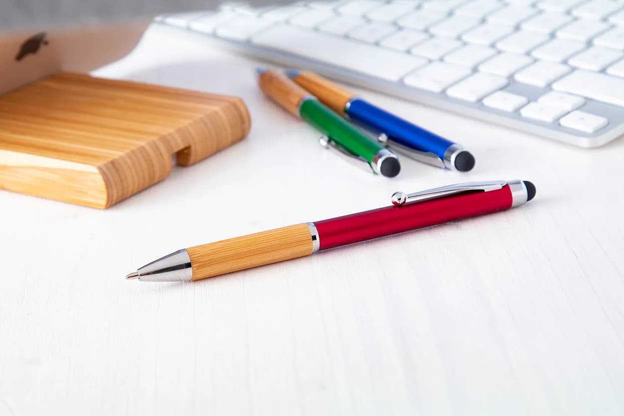 Touchpen mit Kugelschreiber - Bollys - rot (-05)