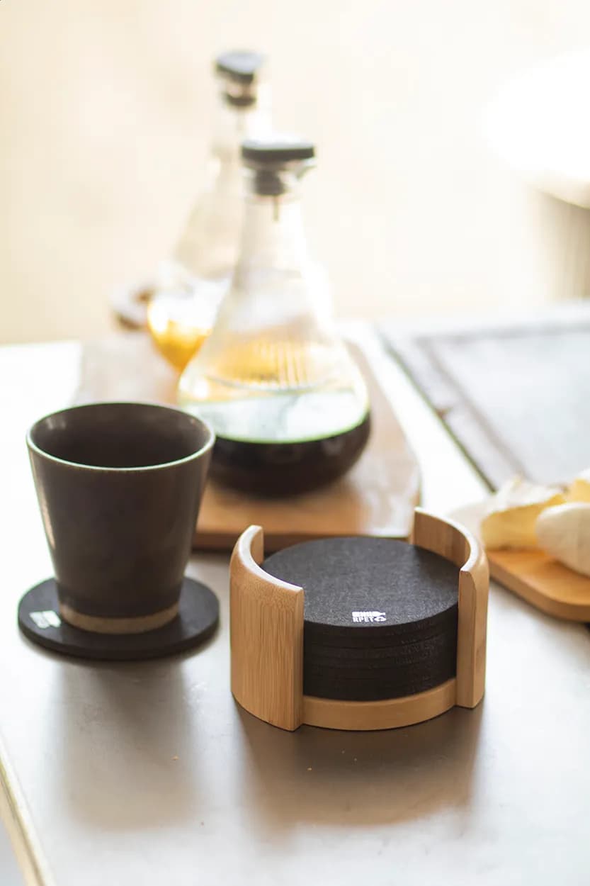 RPET Untersetzer-Set - Chiang - schwarz (-10)