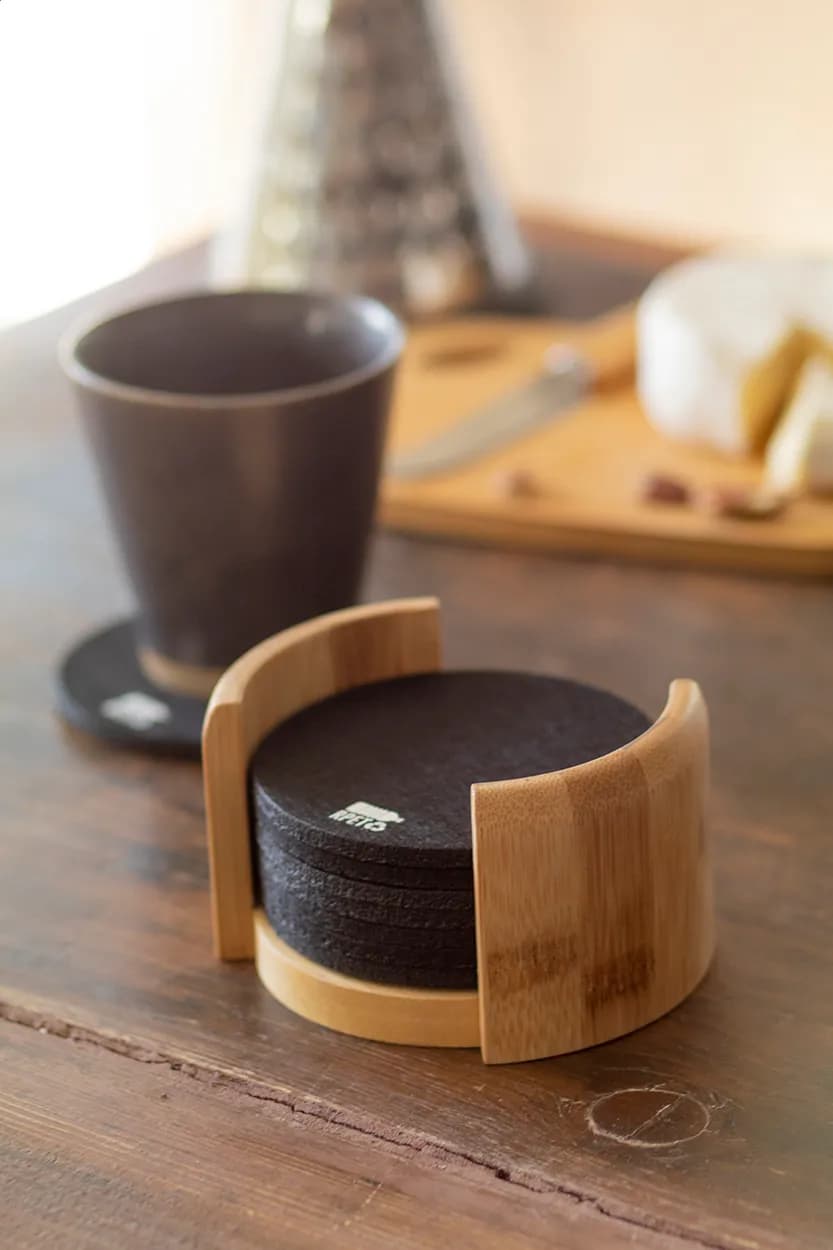 RPET Untersetzer-Set - Chiang - schwarz (-10)